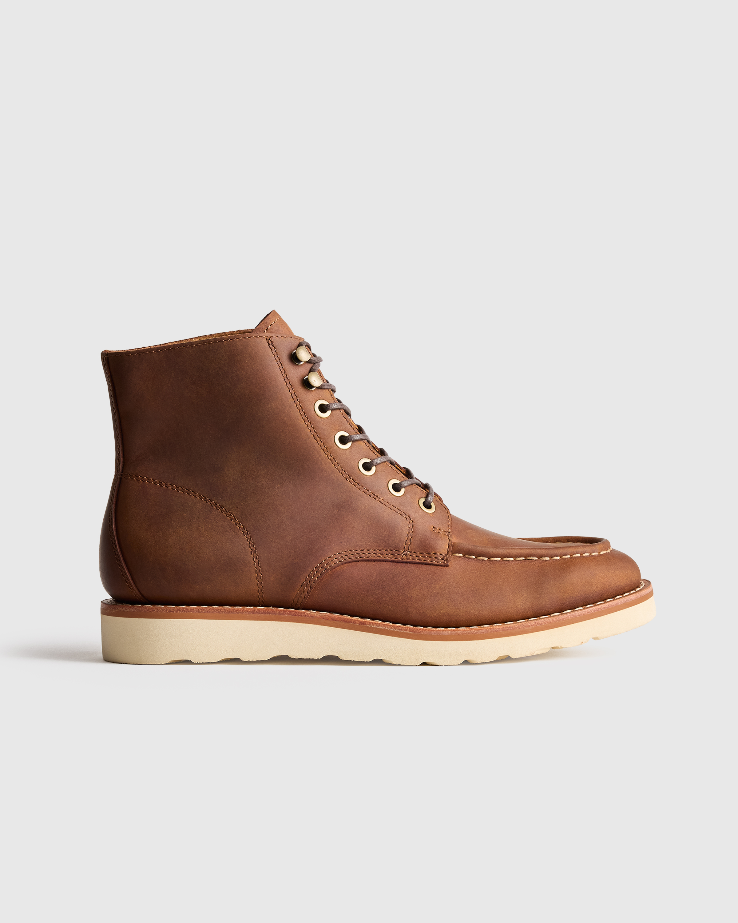 Crafted Leather Moc Toe Boot