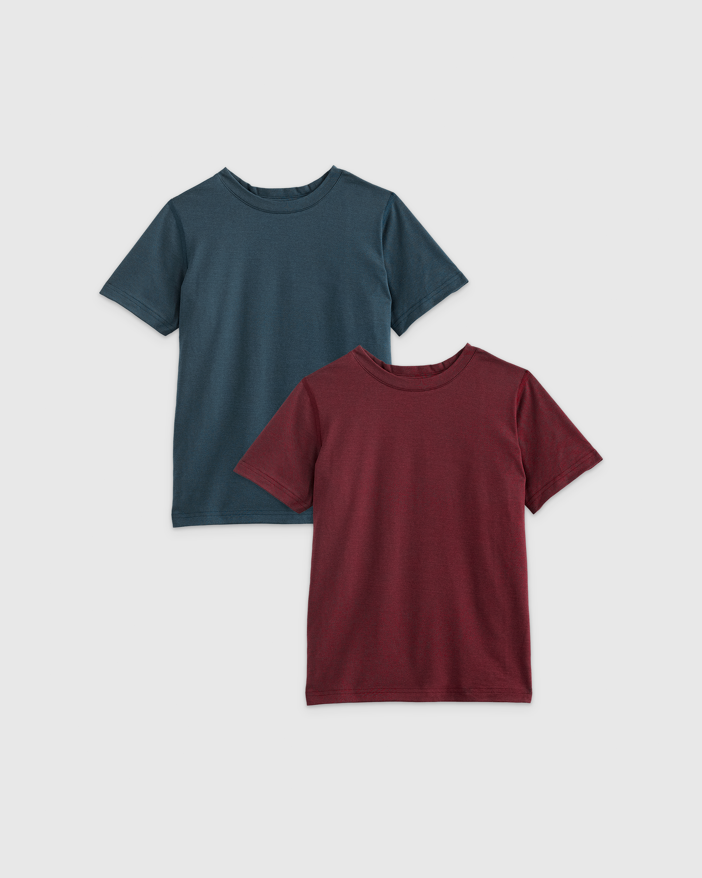 Shop Quince Flowknit Breeze Active T-shirt 2-pack In Navy/burgundy