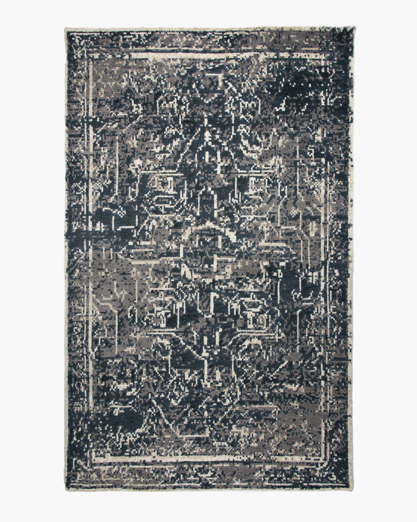 Seraphine Hand-Knotted Wool Rug - Black Multi