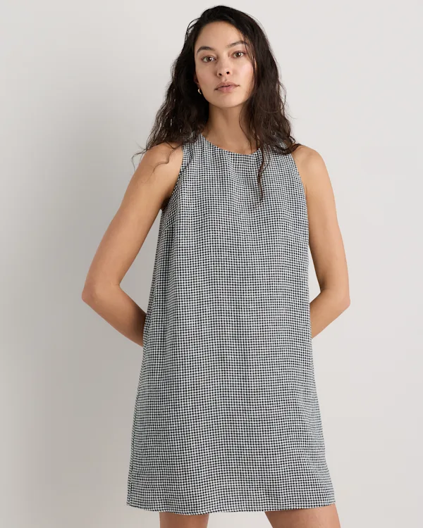 100% European Linen Tank Mini Dress