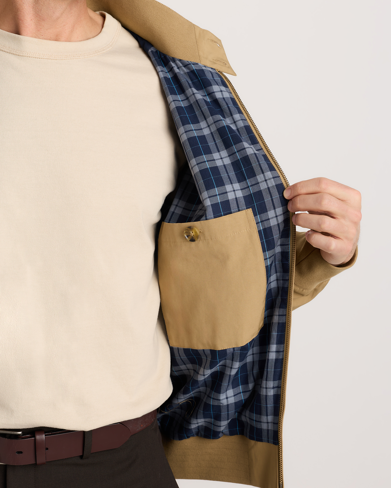 Men's Heritage Water-Resistant Harrington Jacket in Khaki
