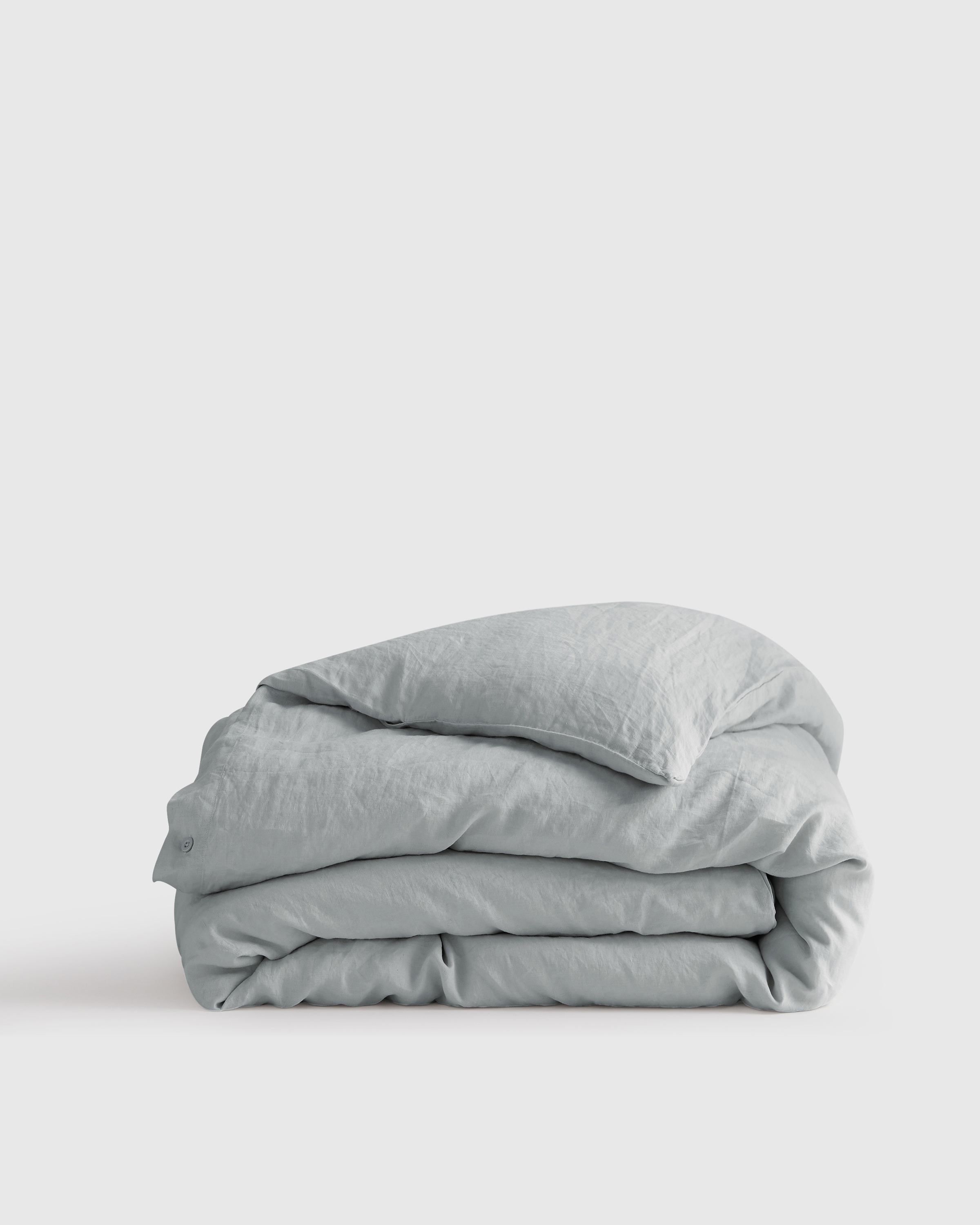 quince tobacco duvet Linen Duvet Cover in Charcoal