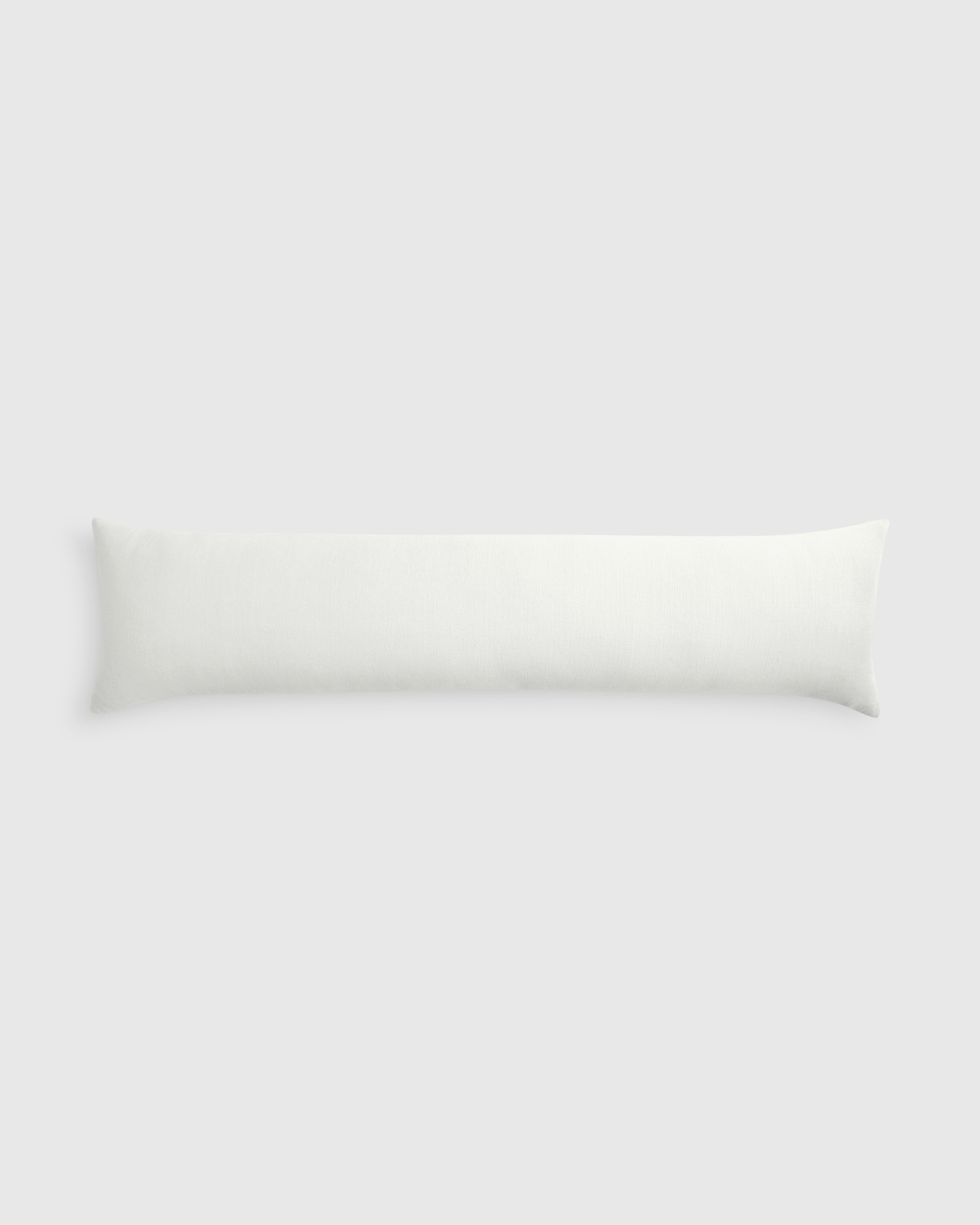 European Linen Oversized Lumbar Pillow Cover in Ivory