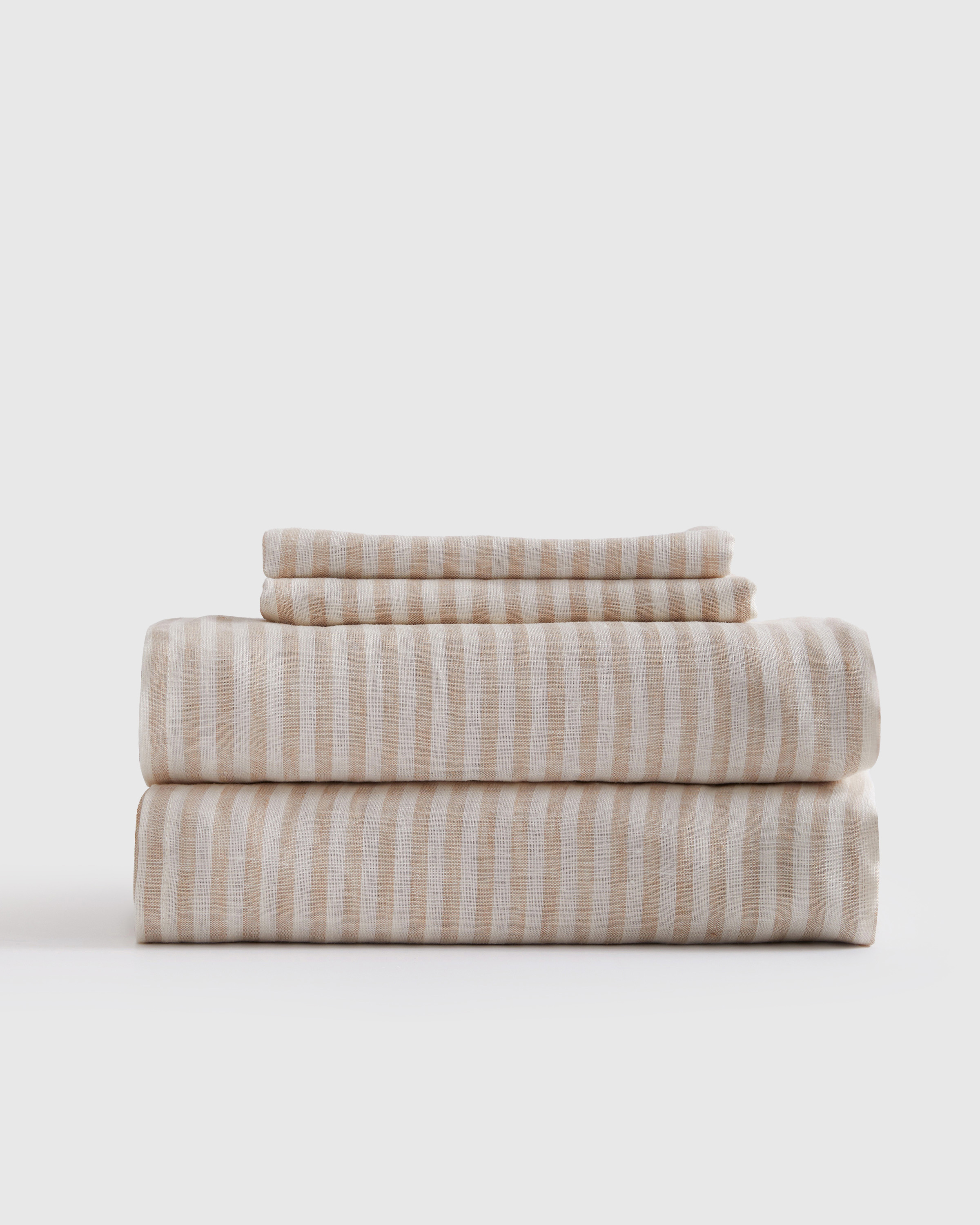 Brooklinen Linen high quality KING striped Sheet Set