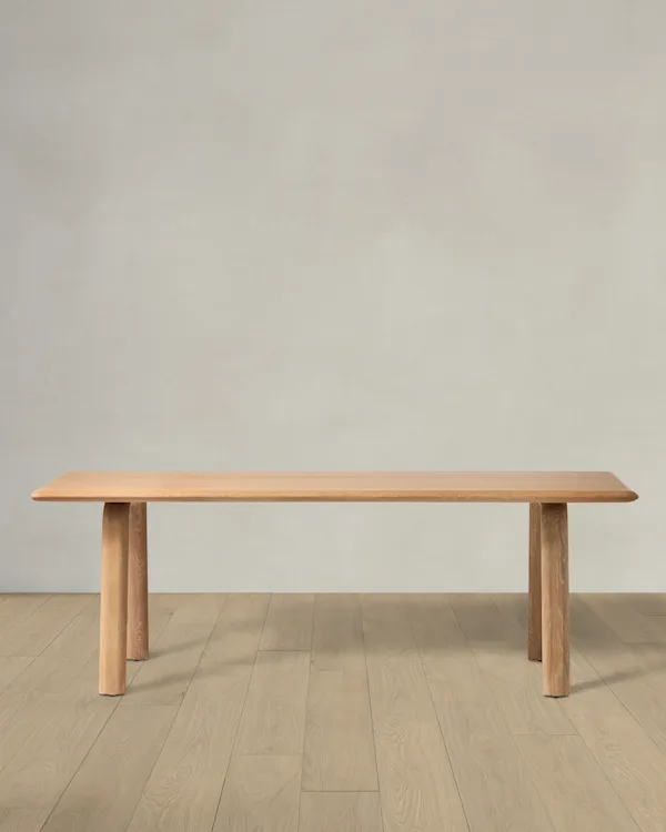 Solid Wood Dining Table with Rounded Legs