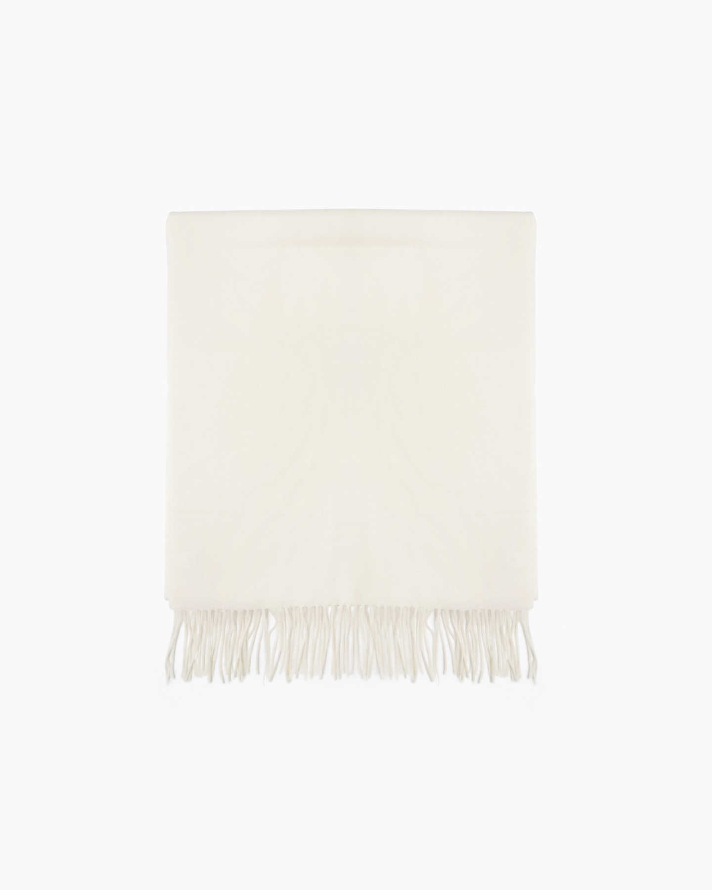 Cashmere throw blanket in ivory