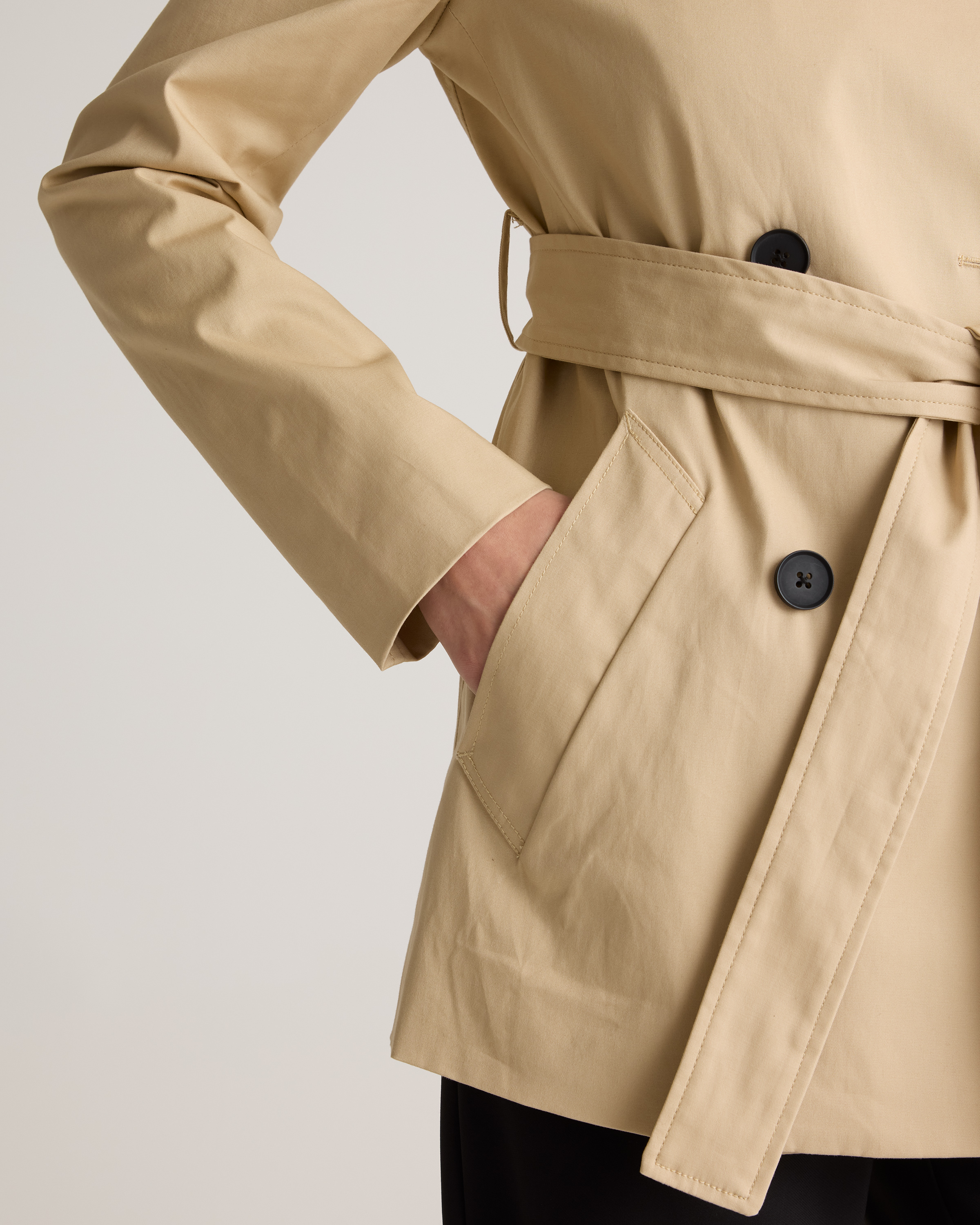 Comfort Stretch Short Trench Coat - thumbnail 4
