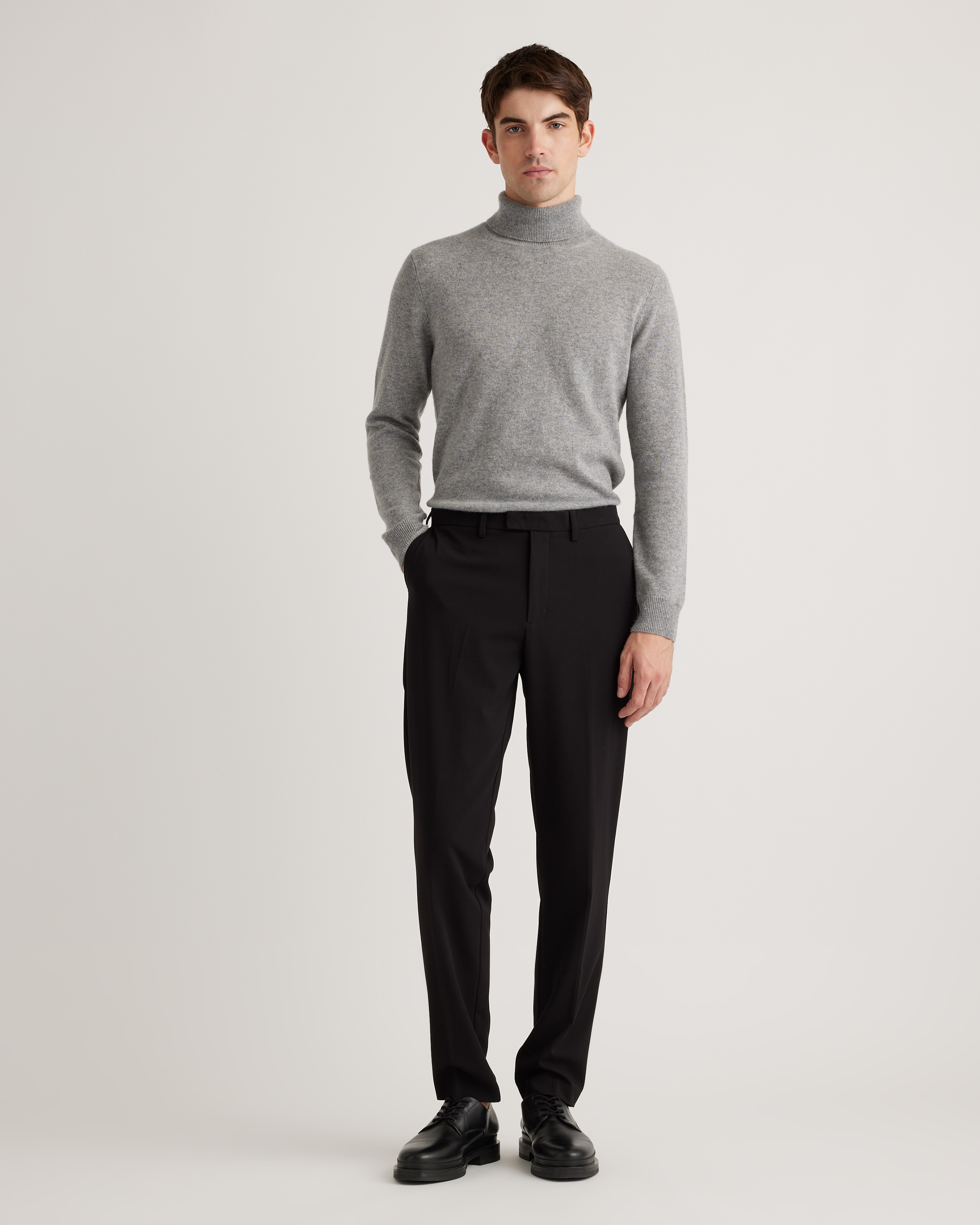 slim fitting dress pants Hawes & Curtis Slim Fit Light Grey Twill Suit Pants | Wool | Plain