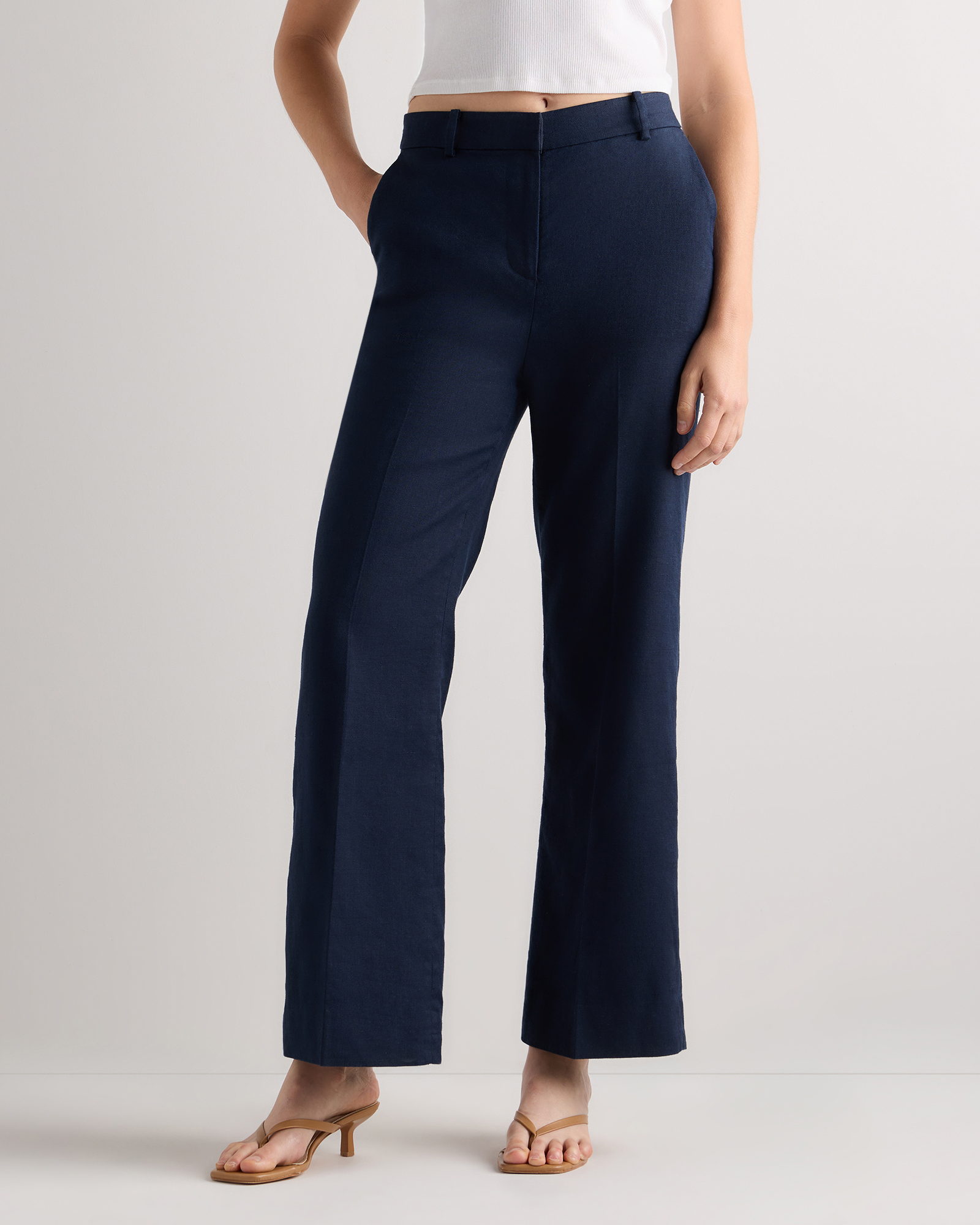 European Stretch Linen Trouser