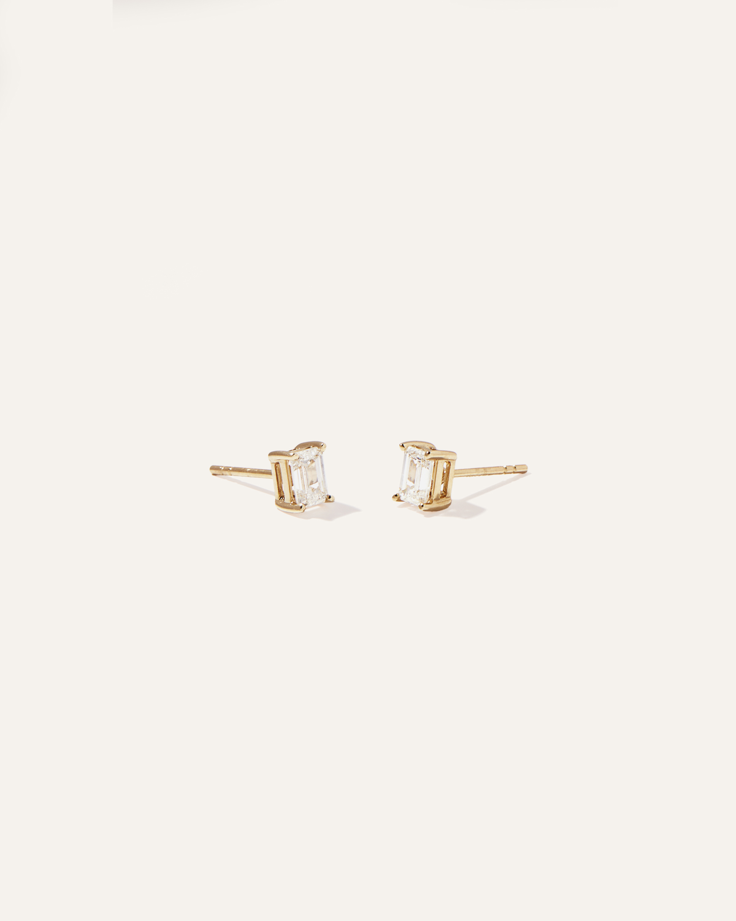 Shop Quince Women's 14k Gold Lab Grown Diamond Emerald Solitaire Studs In Yellow Gold