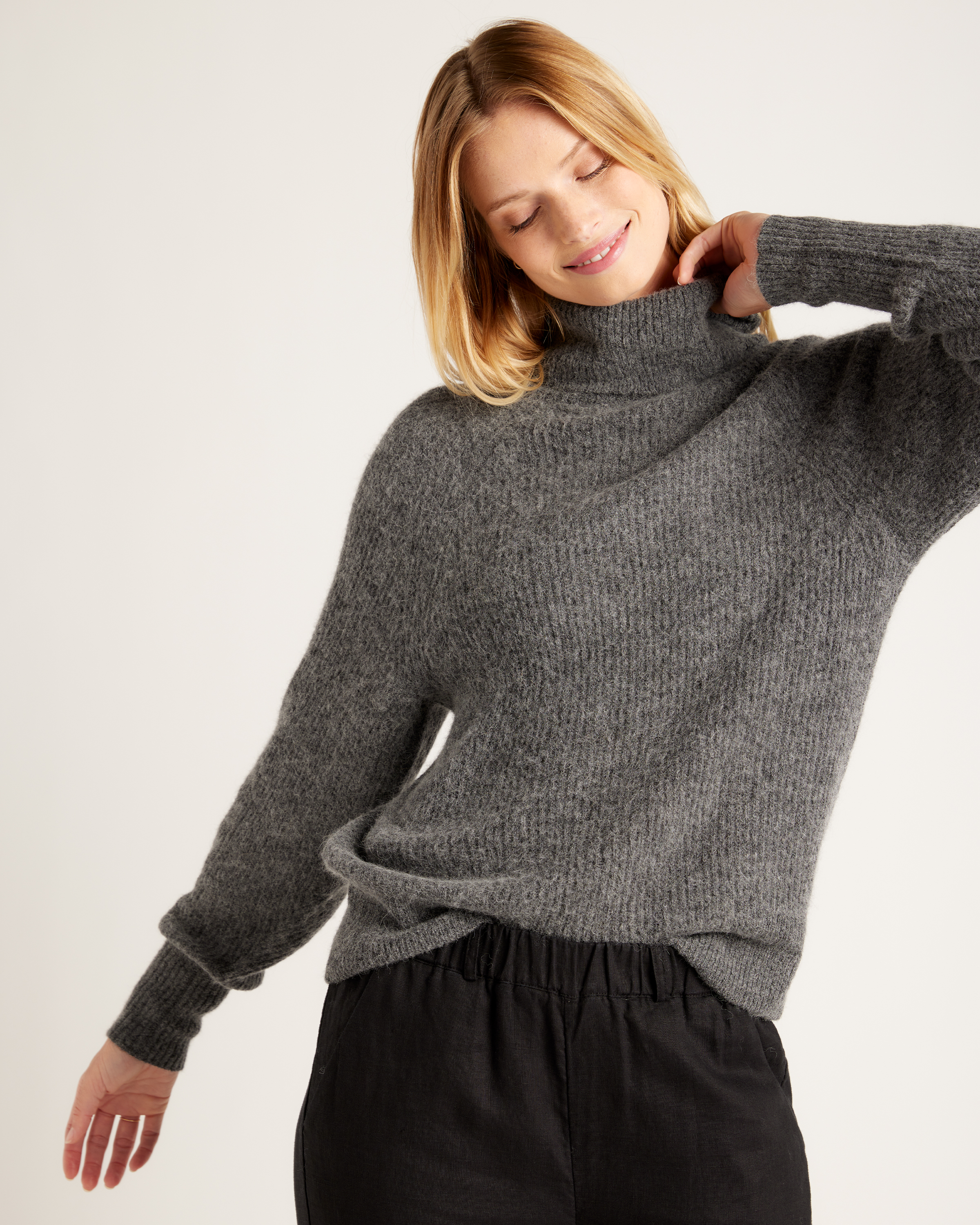 alpaca turtleneck sweater