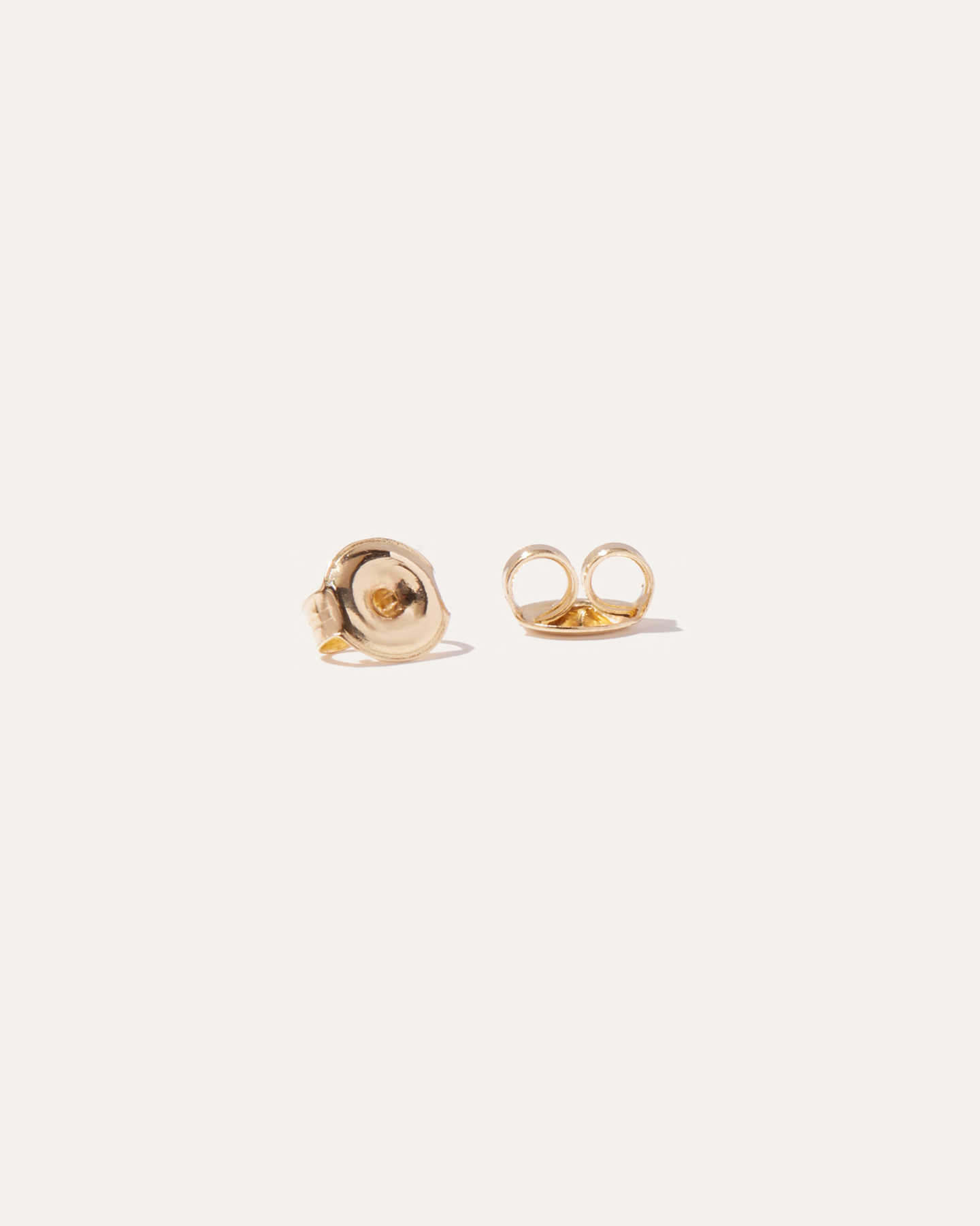 Bold Gold Stud Earrings - Yellow Gold - 2 - Thumbnail