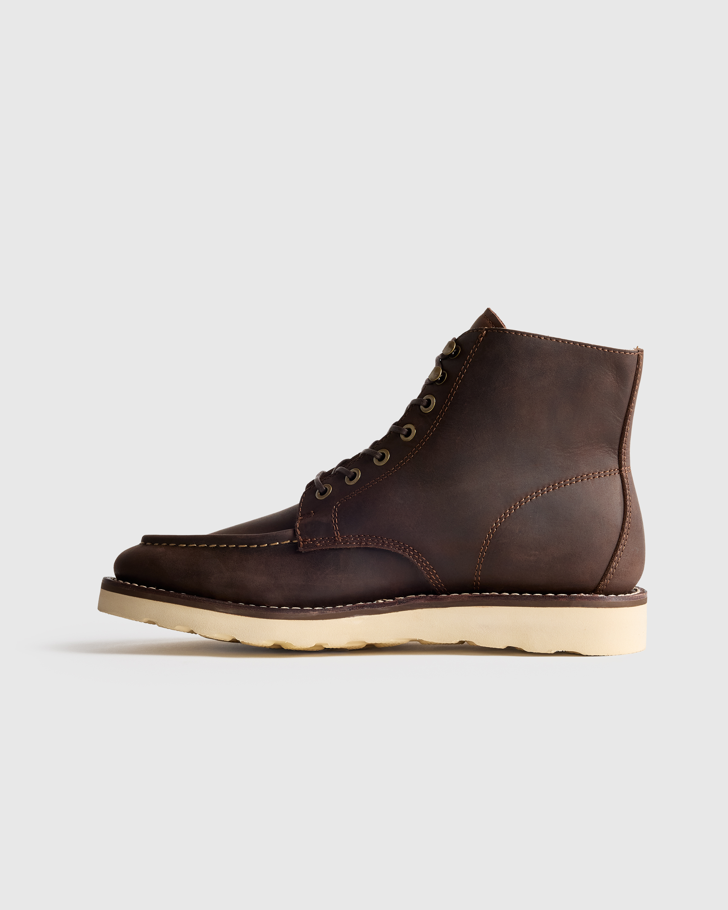 Crafted Leather Moc Toe Boot in Whiskey | Quince Canada display picture 3