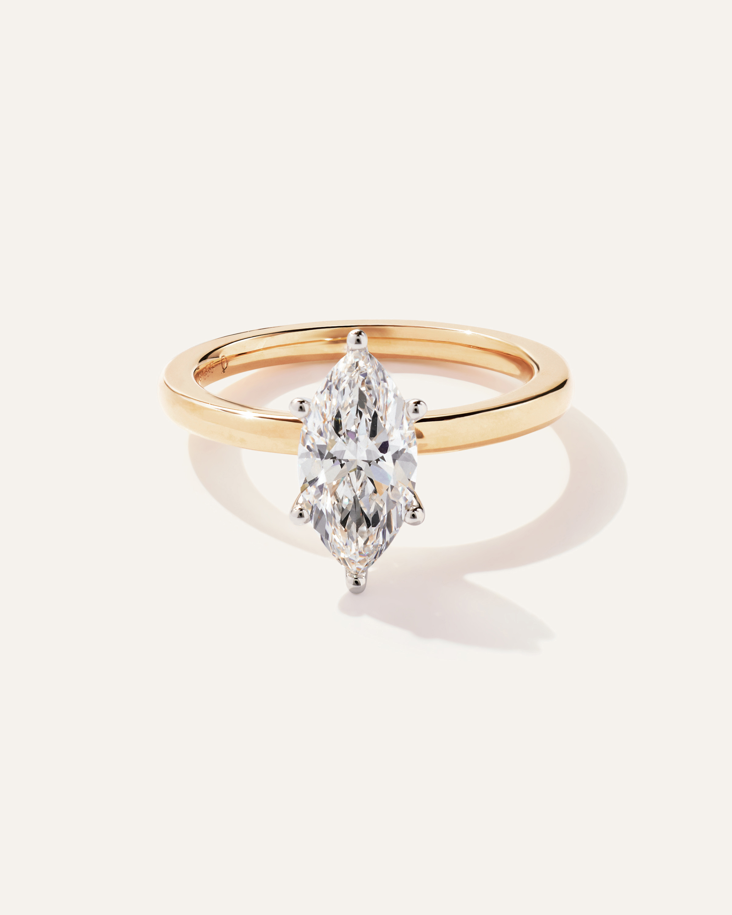 Lab Grown Diamond Marquise Comfort Fit Engagement Ring - 1.5ct