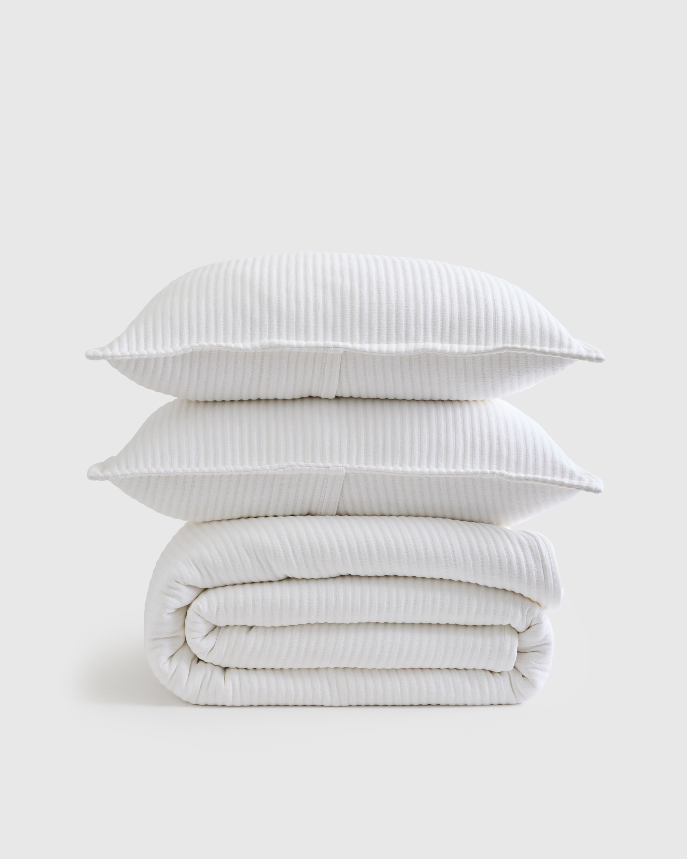Organic Cotton Matelasse Coverlet Set in Dried Sage