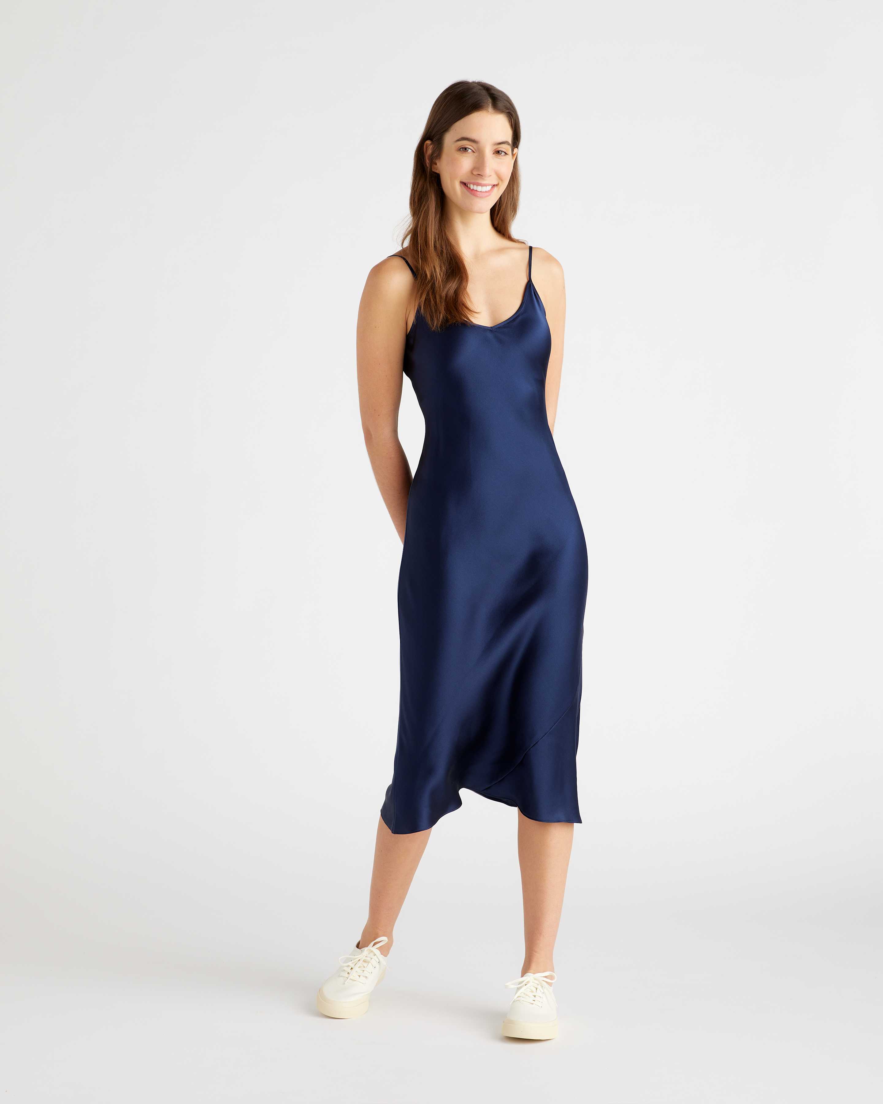 washable silk slip dress