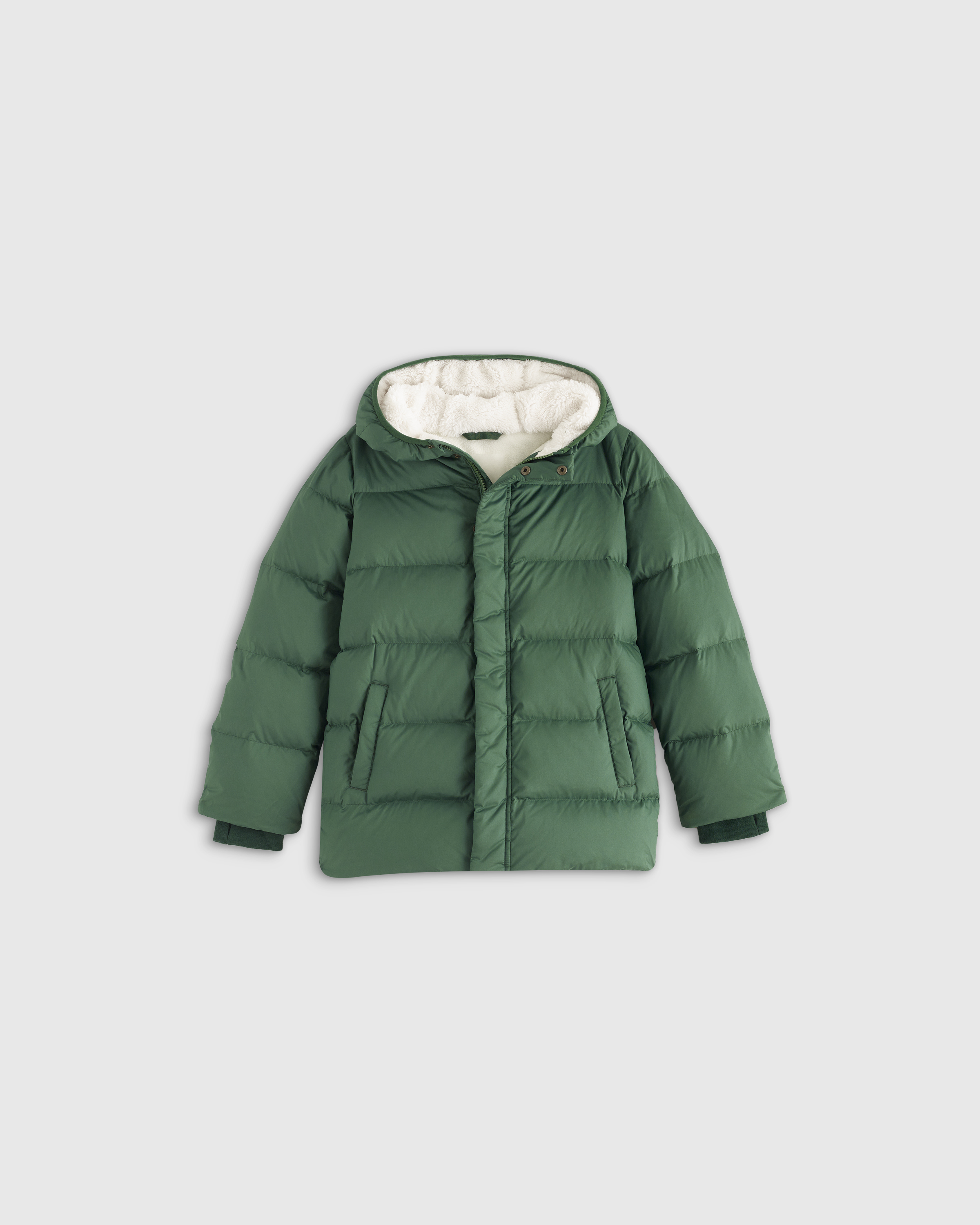 Shop Quince Heavyweight Down Puffer Coat In Dark Green