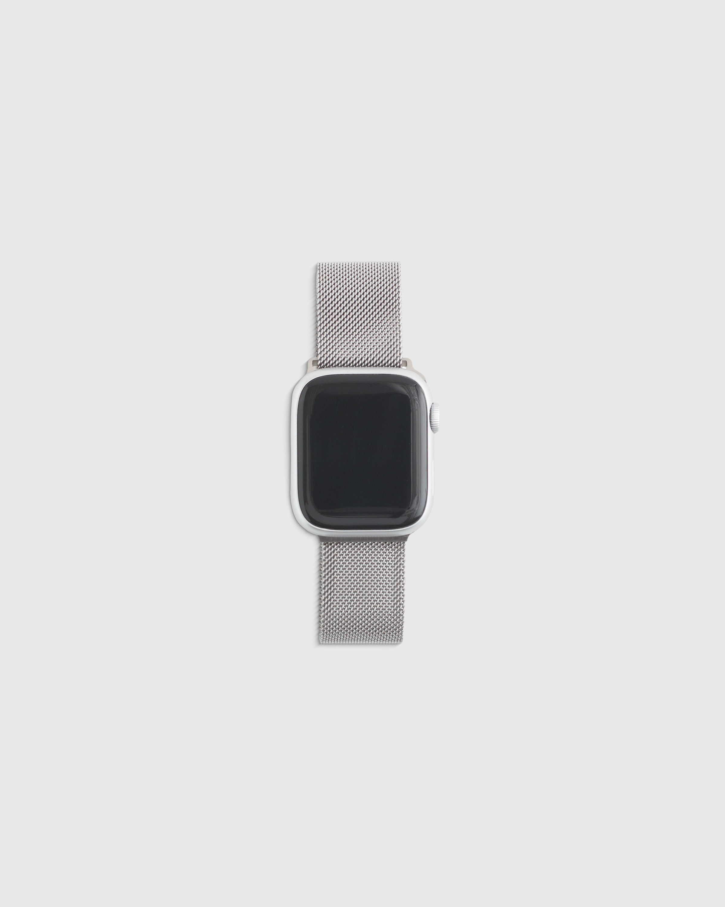 Shop Quince Stainless Steel Mesh Apple Watch Band In Silver