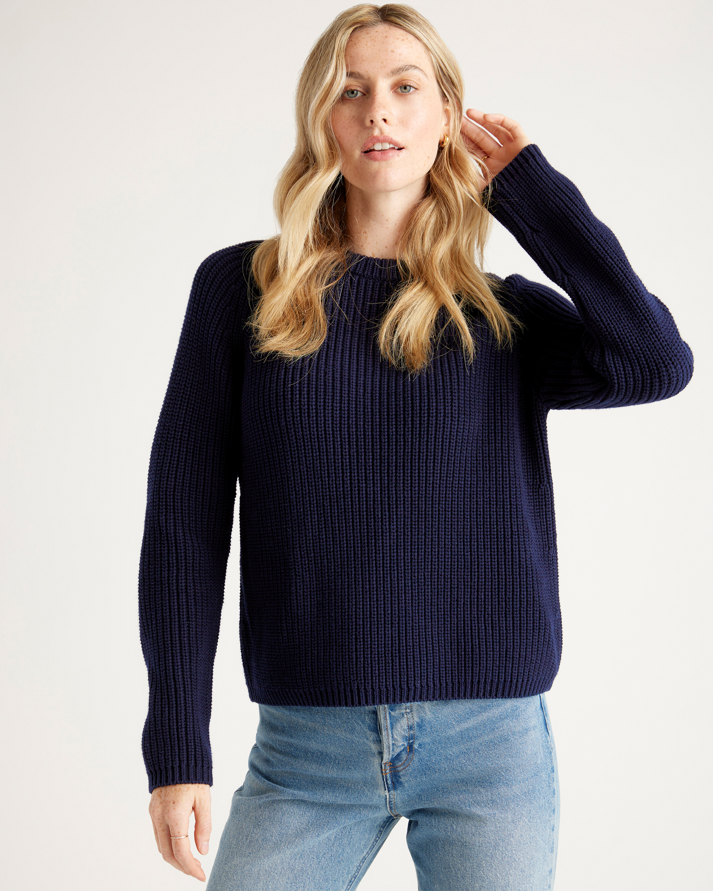 100% Organic Cotton Fisherman Crew Sweater