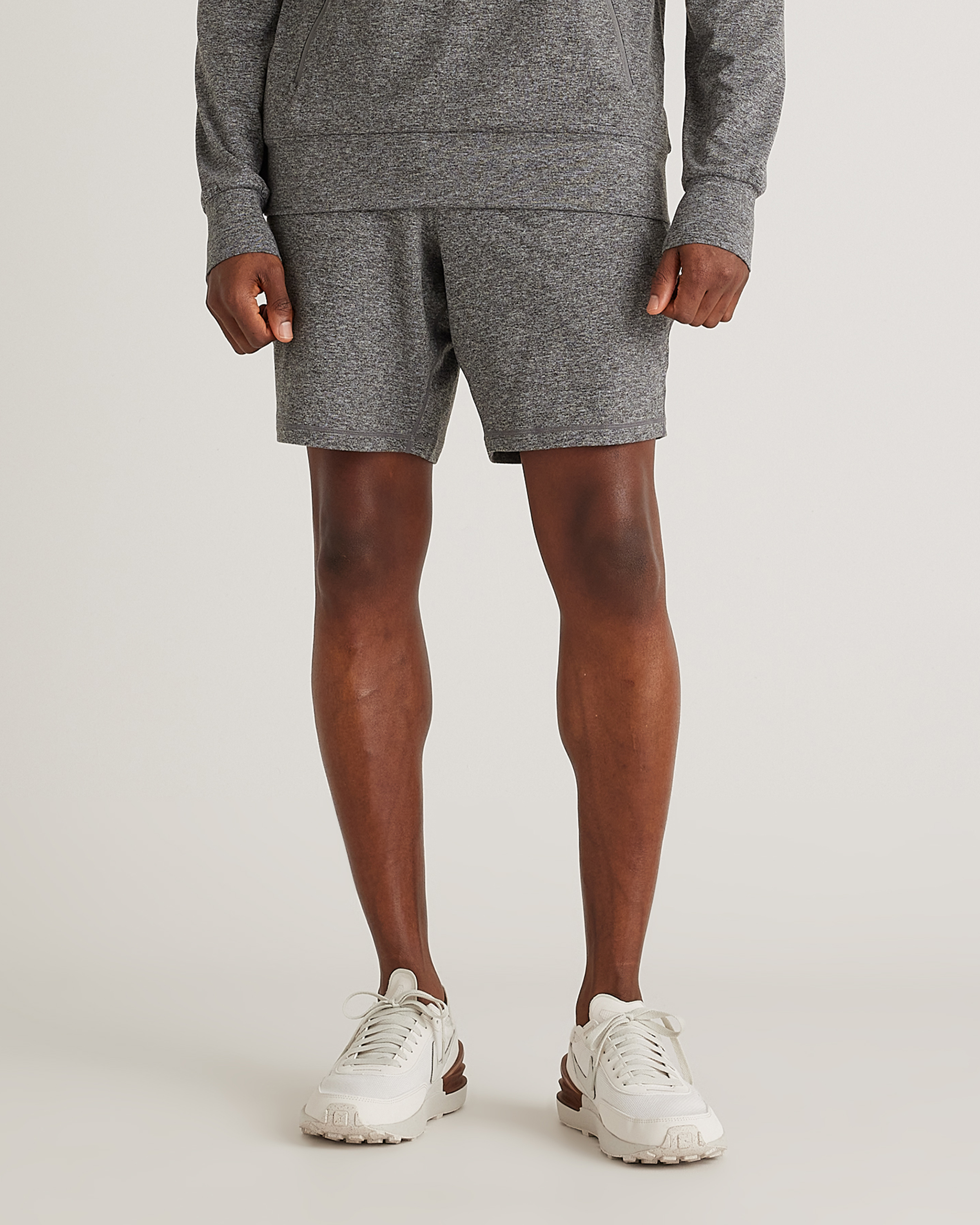 Shop Quince Men's Super Soft Performance Shorts In Heather Grey