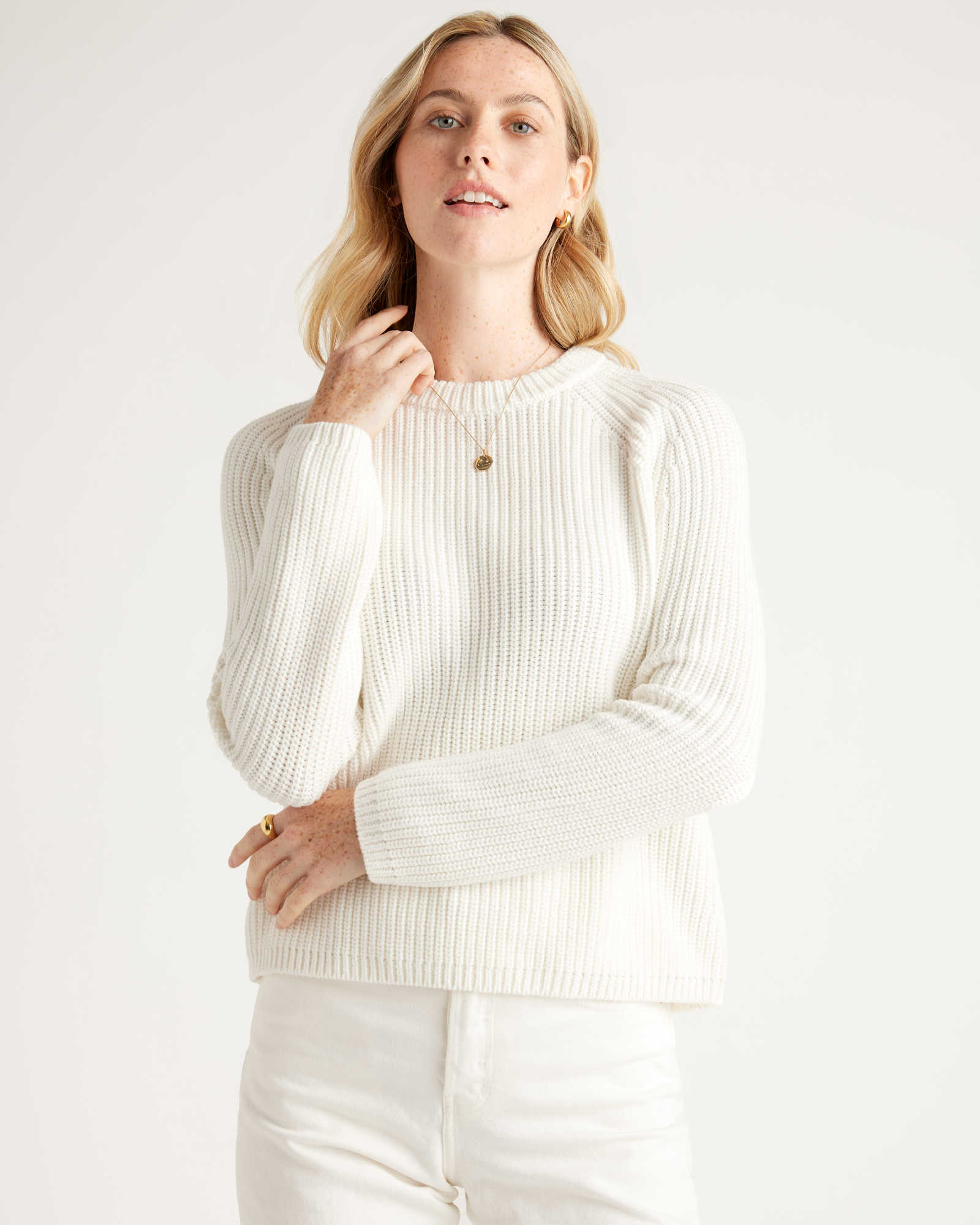 100% Organic Cotton Fisherman Crew Sweater