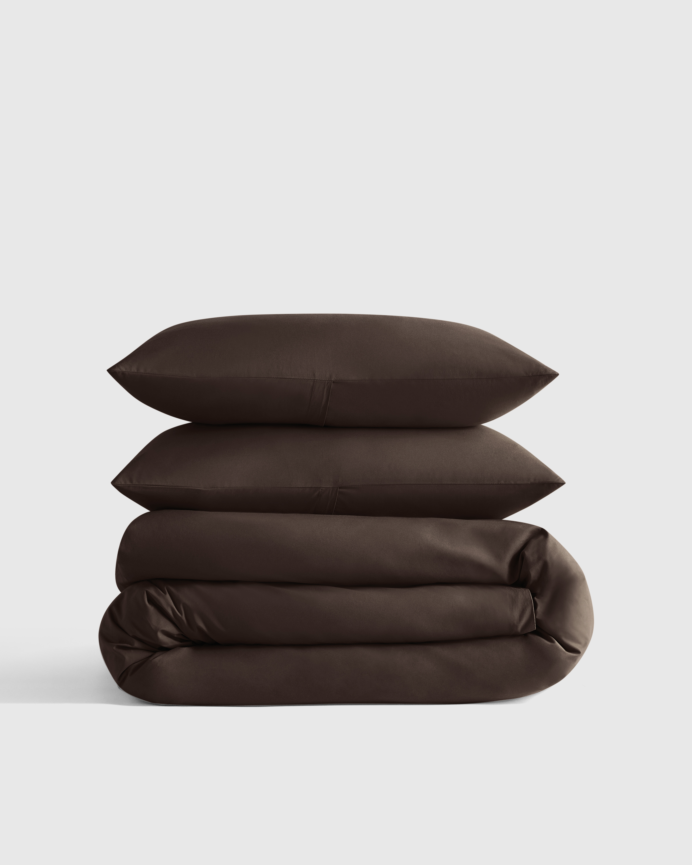 Classic Organic Percale Duvet Cover Set in Espresso