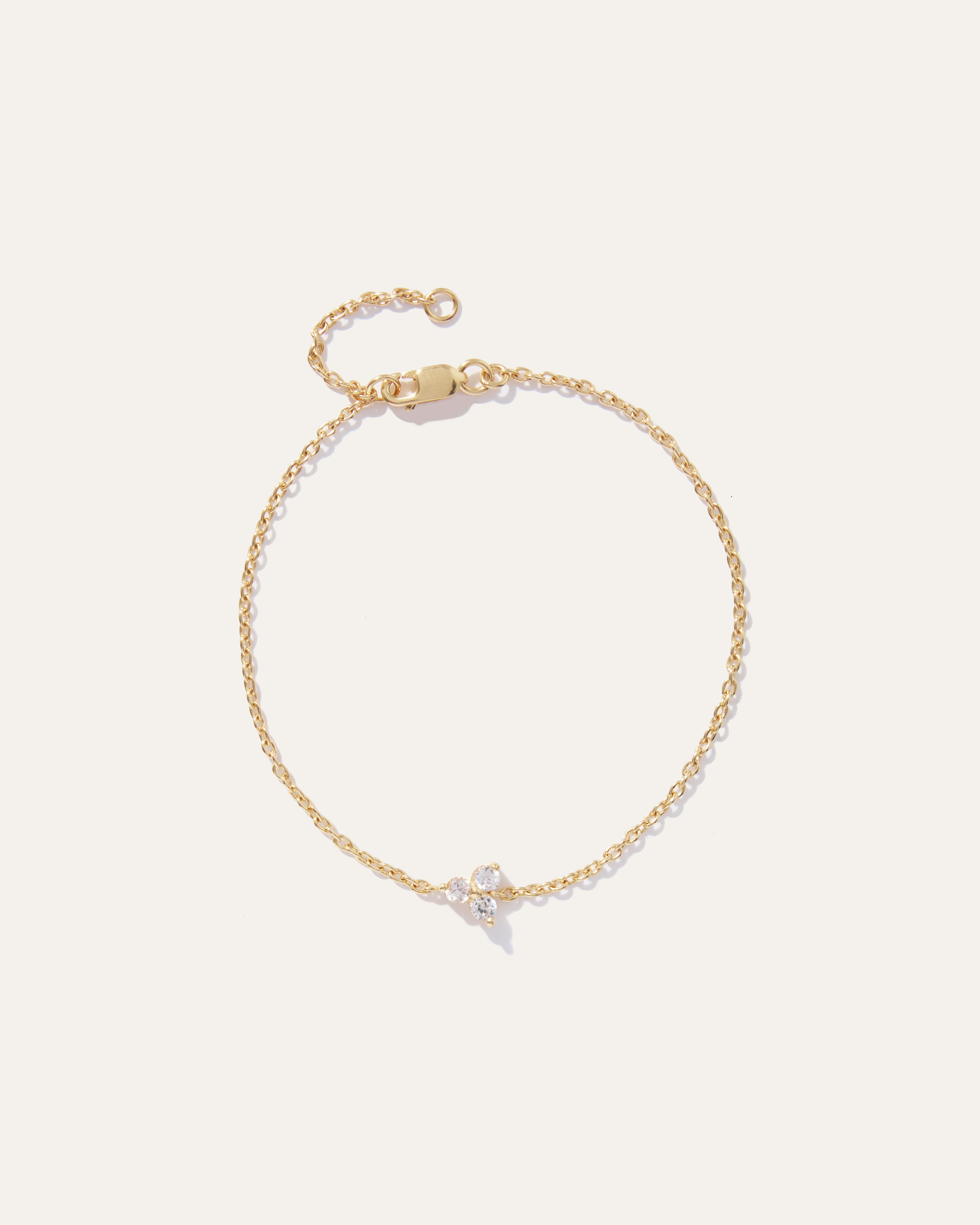 Quince Women's White Sapphire Triad Bracelet In Gold