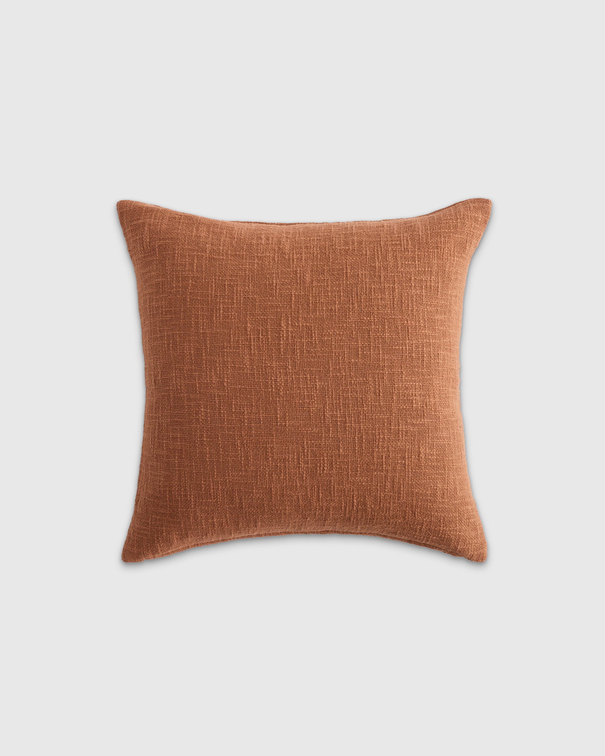 Quince Cotton Slub Pillow Cover In Terracotta