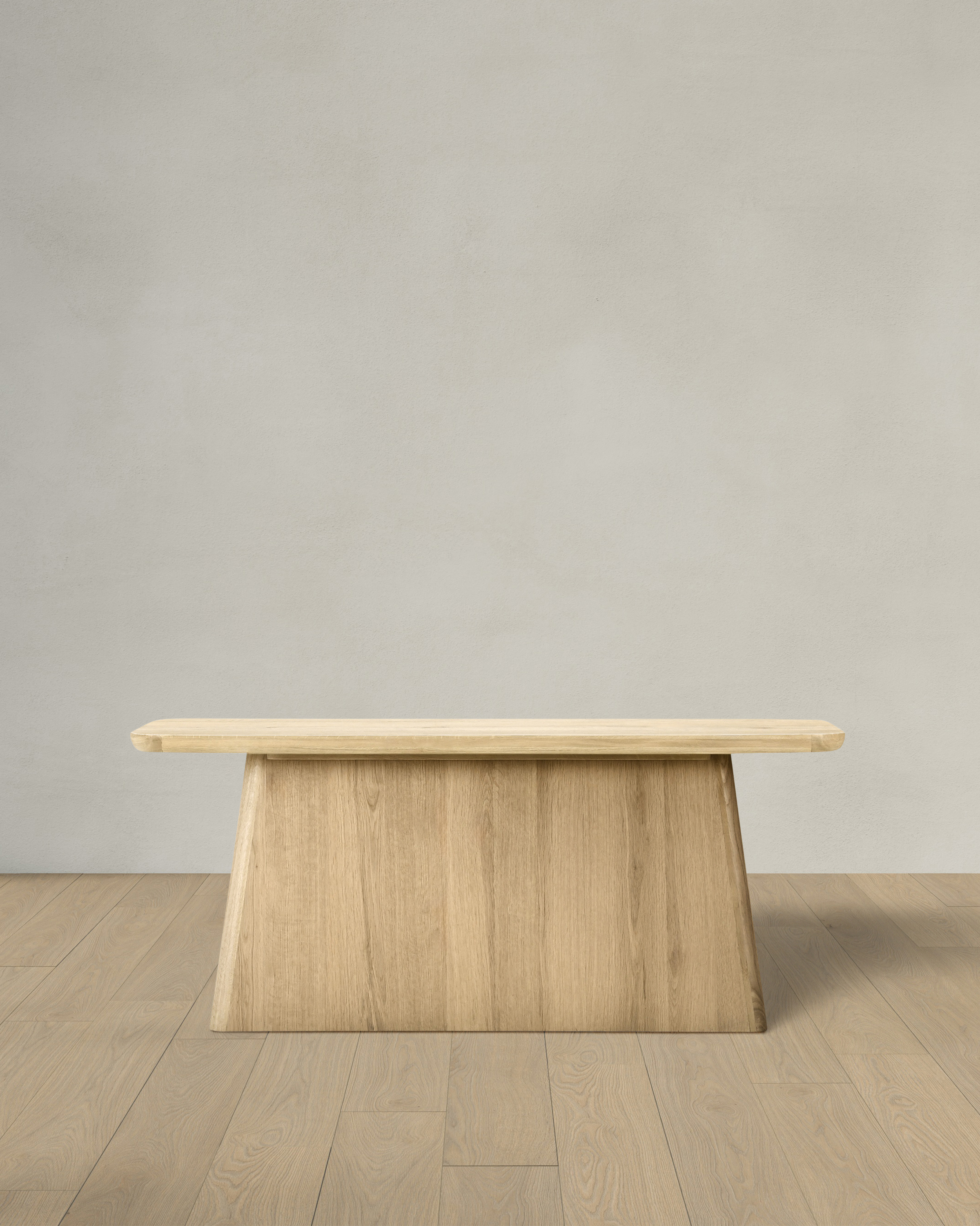Rustic Oak Plinth Console Table