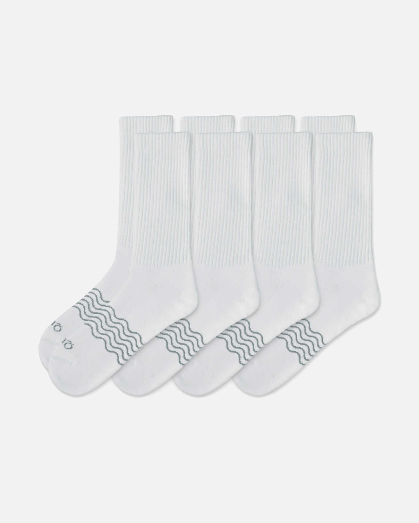 Organic Crew Socks (4-pack) - White - 1