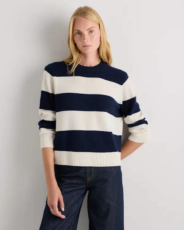 Mongolian Cashmere Oversized Crewneck Sweater