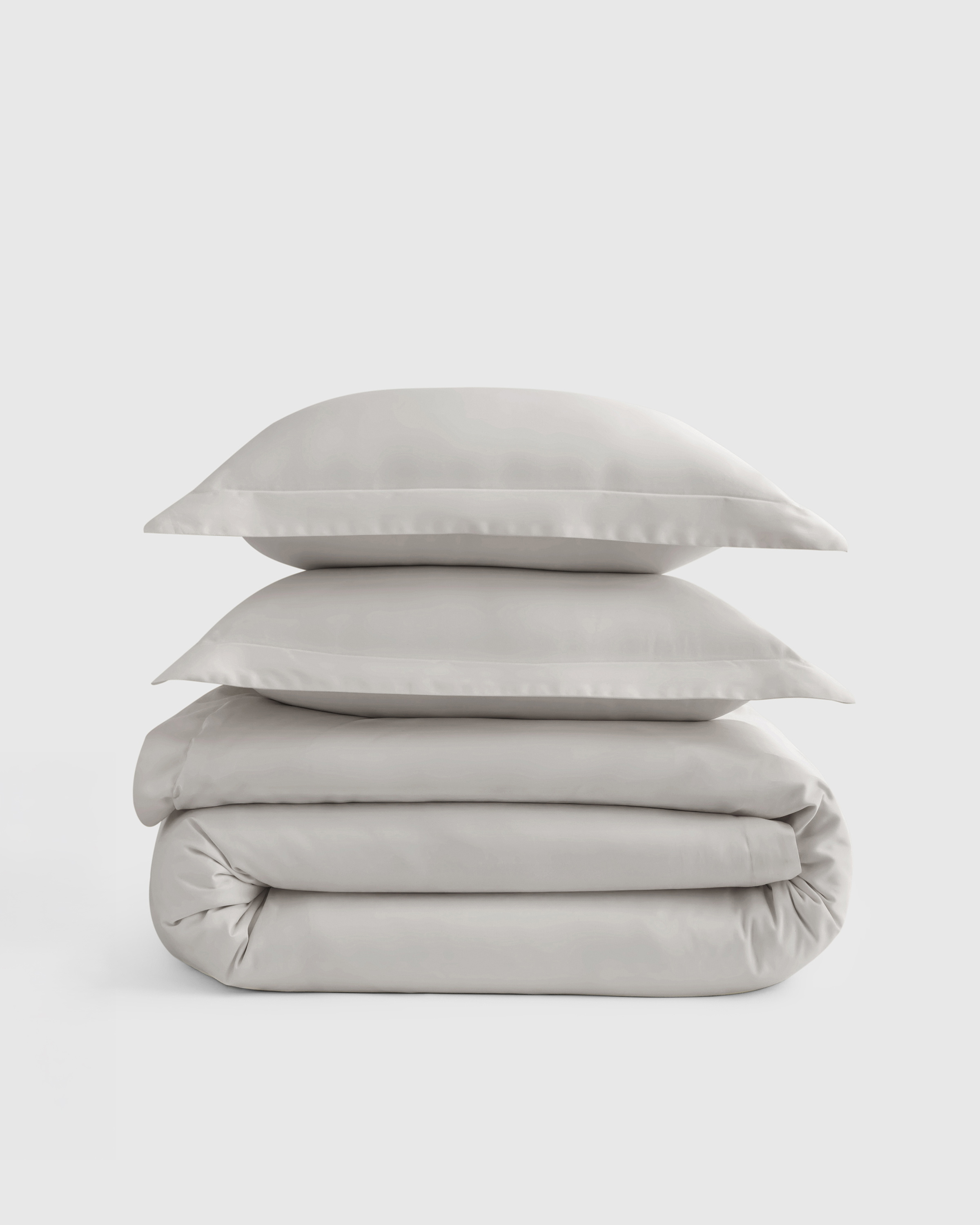Signature Giza Cotton Sateen Duvet Cover Set in Stone