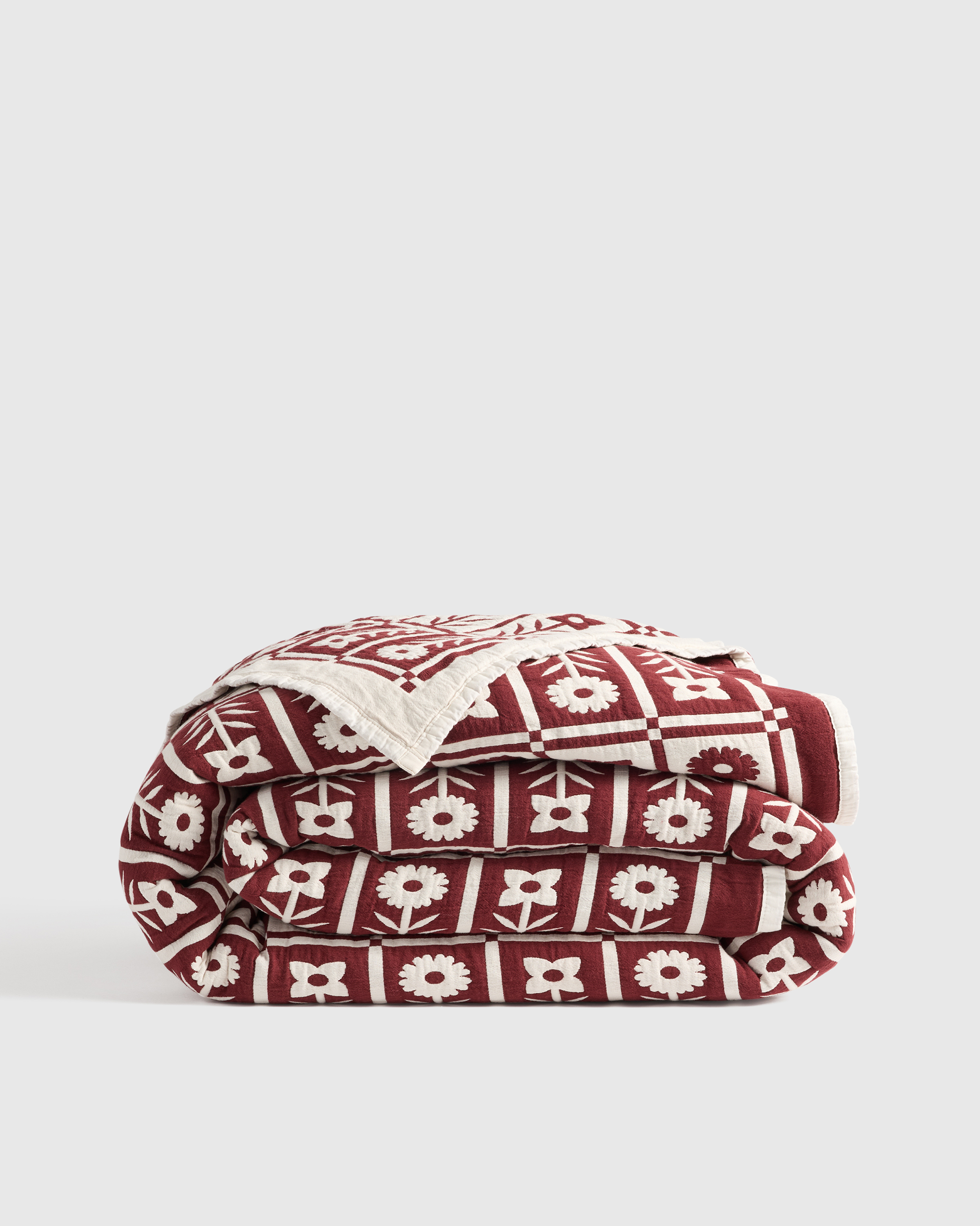 Thumbnail of Organic Cotton Jacquard Floral Quilt