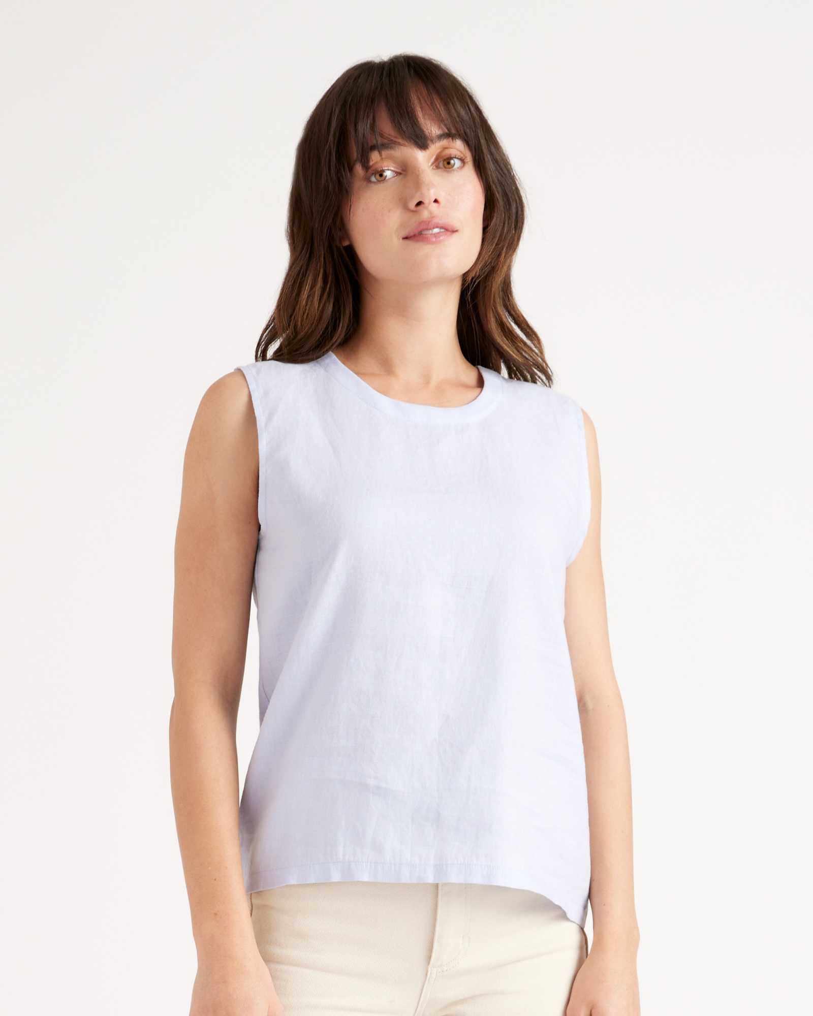 100% European Linen Tank