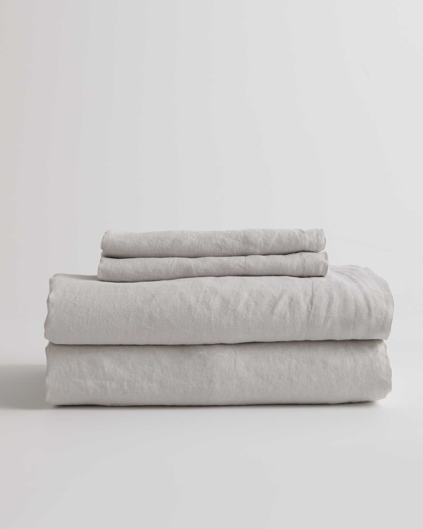 European Linen Sheet Set - Light Grey