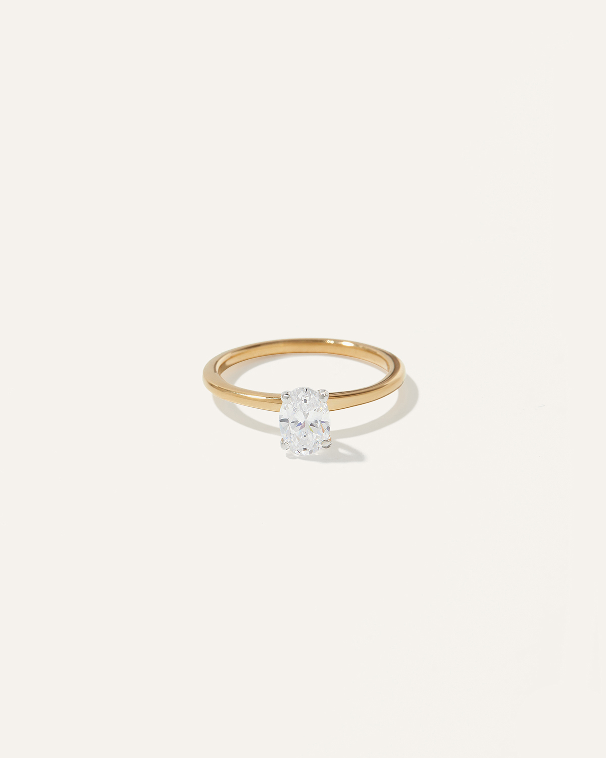 Shop Quince Women's Natural Diamond Oval Petite Classic Engagement Ring In Yellow Gold