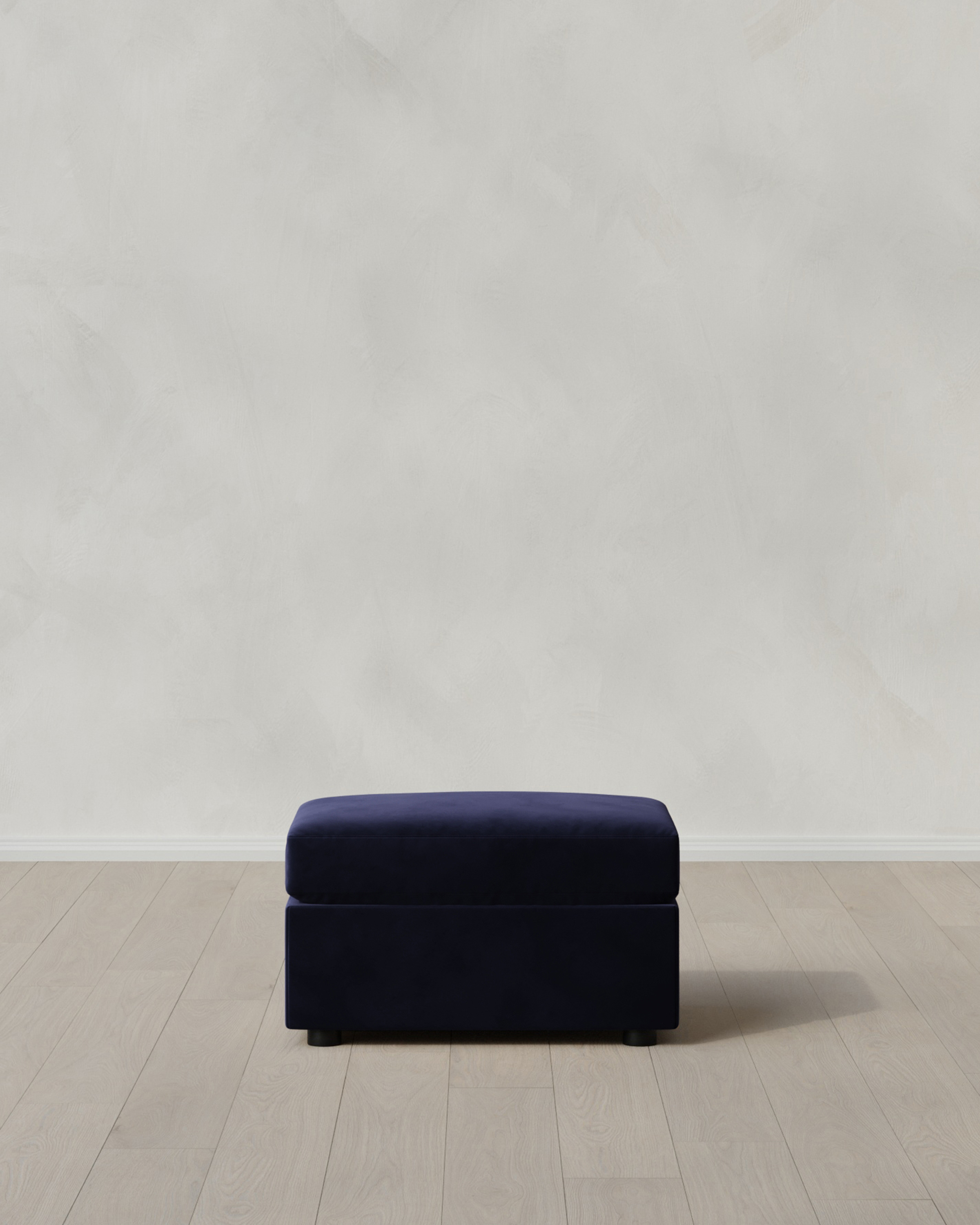 Brennan Ottoman in Performance Velvet