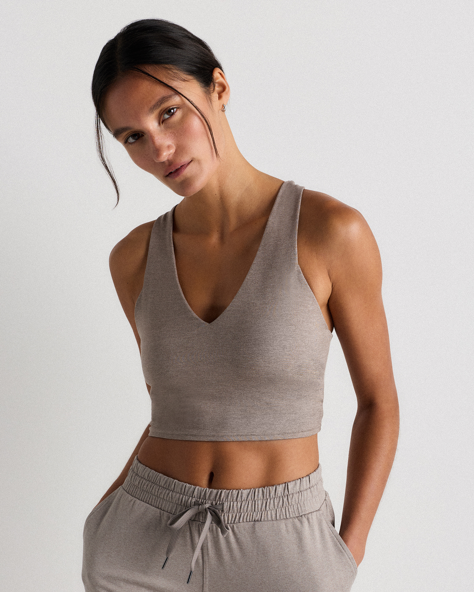 Ultra-Soft V-Neck Cropped Tank