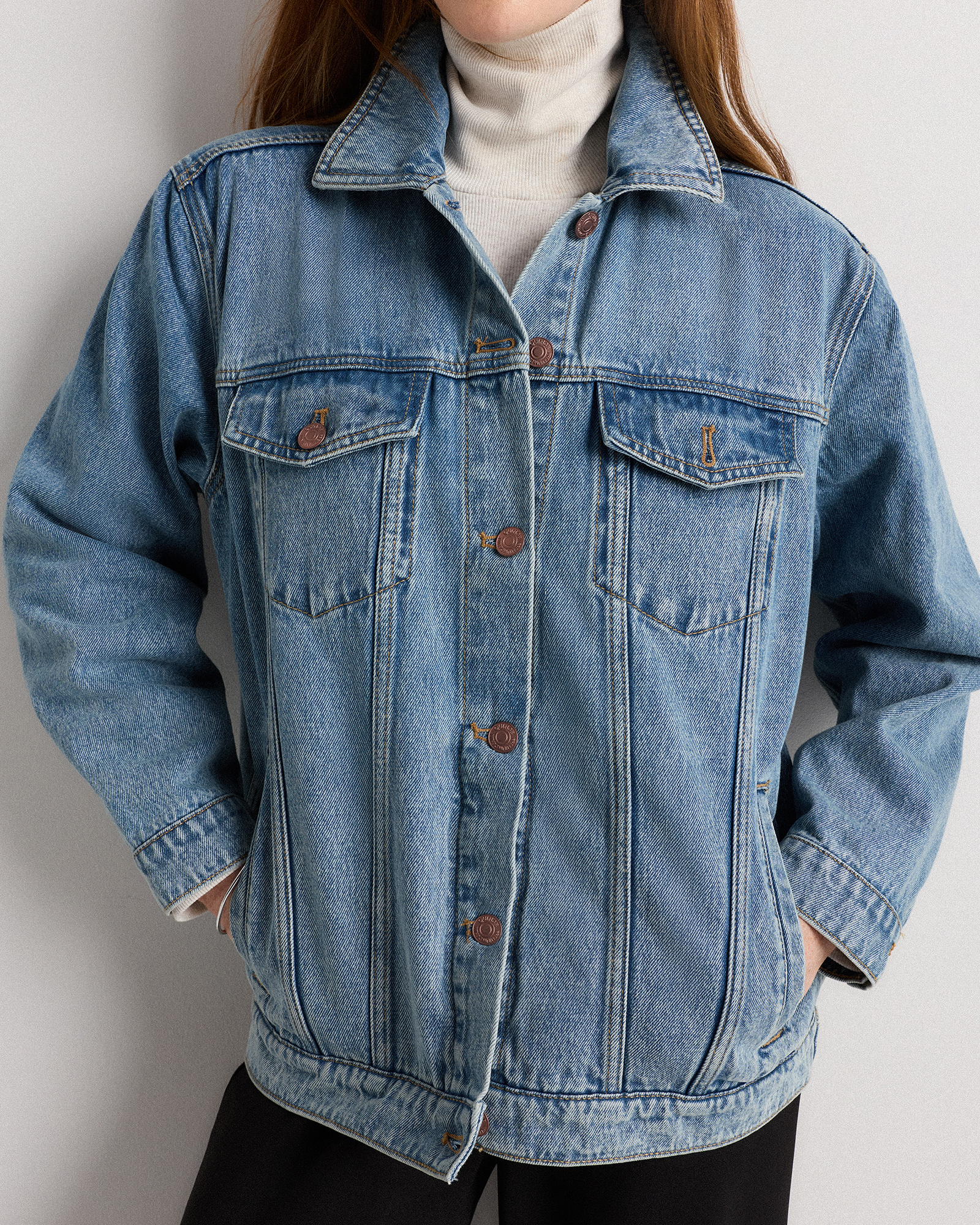 100% Organic Cotton Oversized Denim Jacket