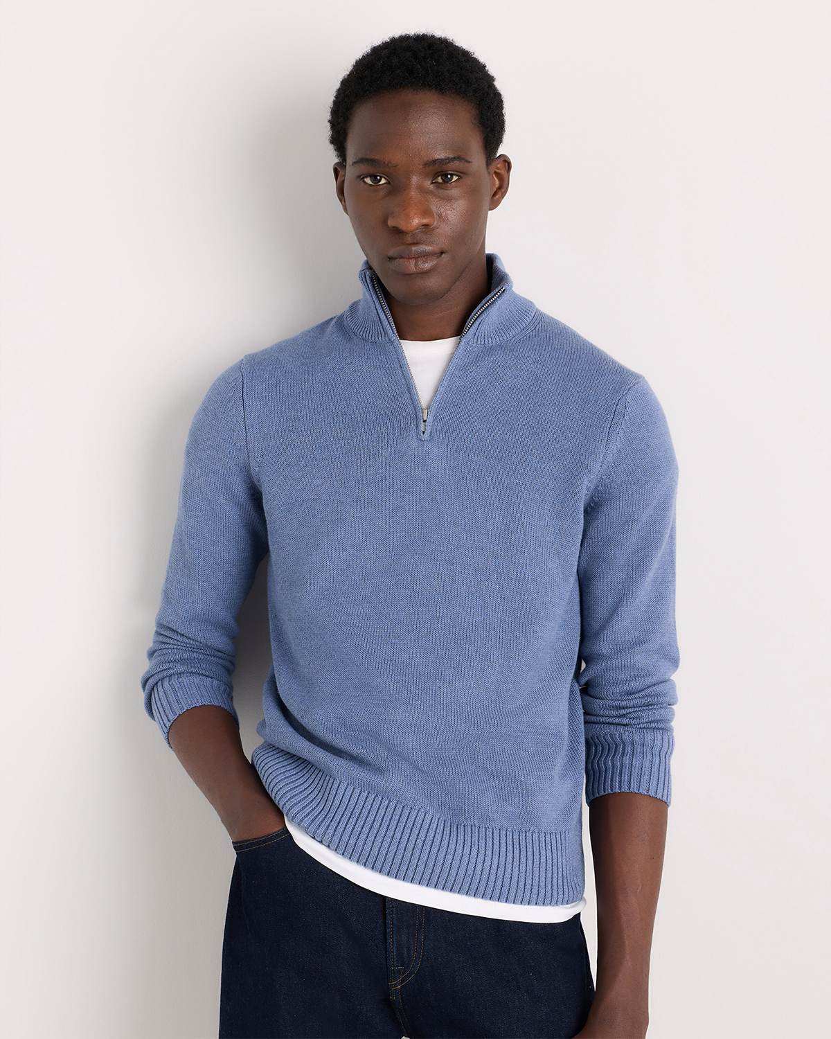Men's Organic Cotton Quarter-Zip Sweater