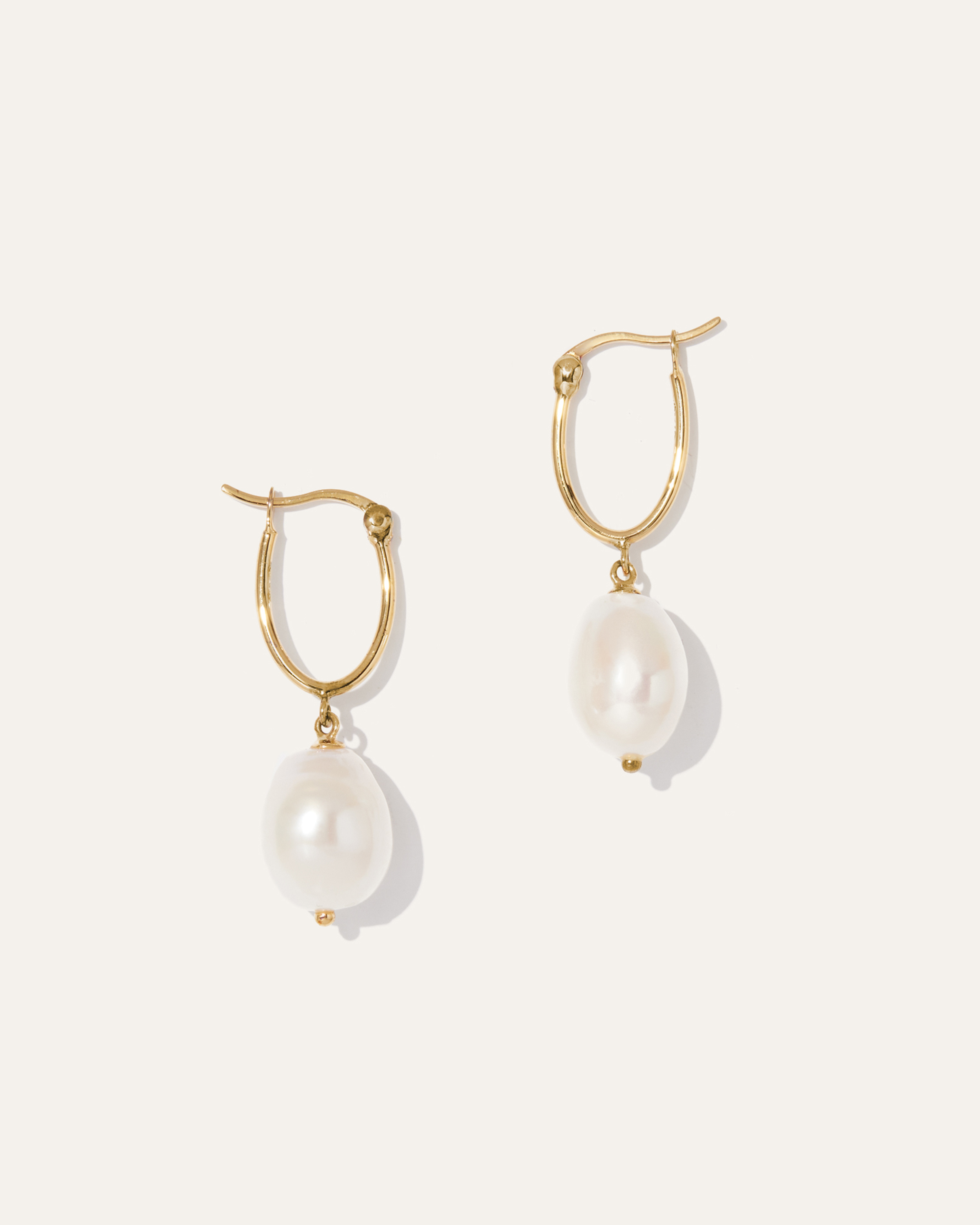 Organic Freshwater Cultured Pearl Hoops