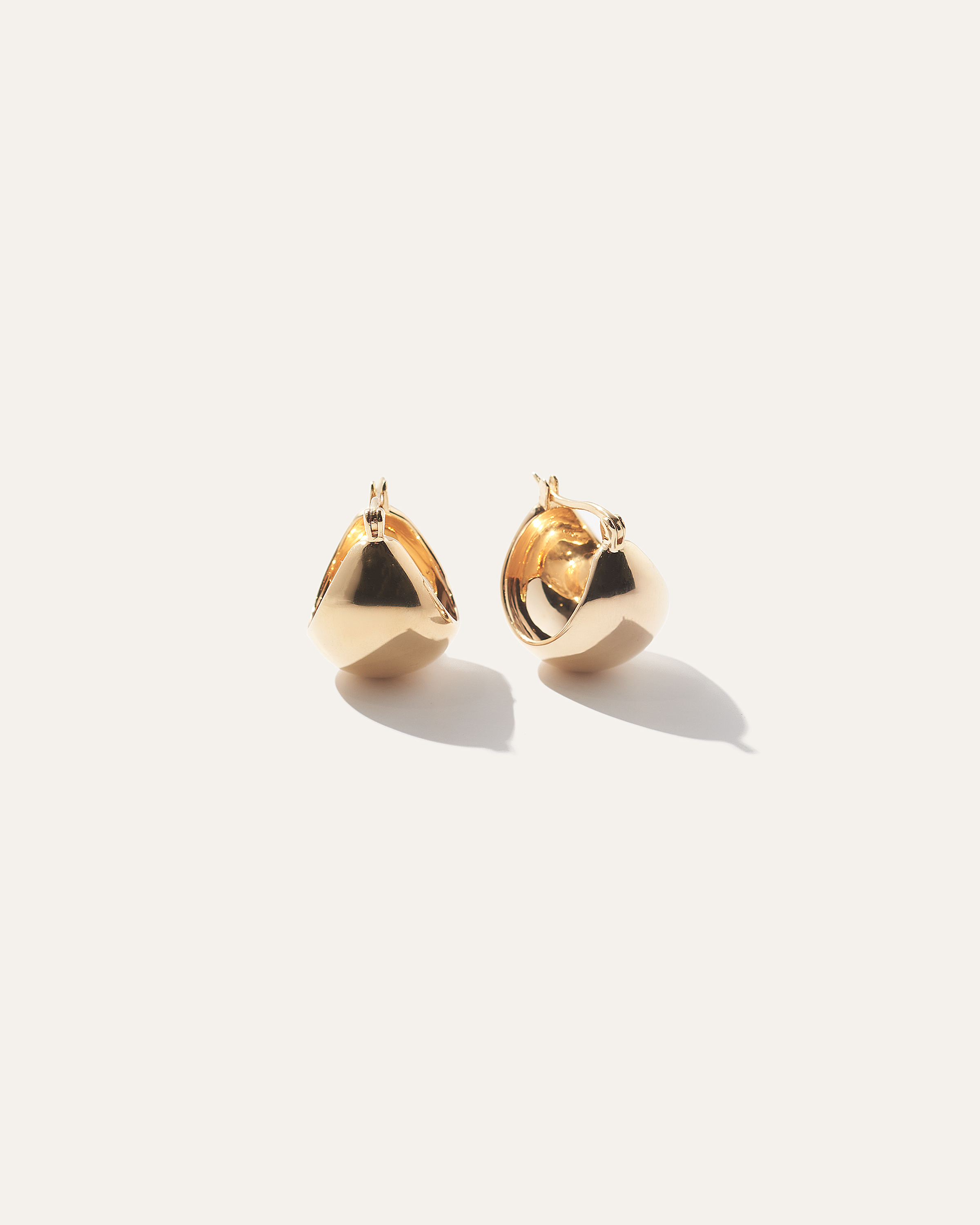 Quince Women's Globe Hoop Earrings In Gold