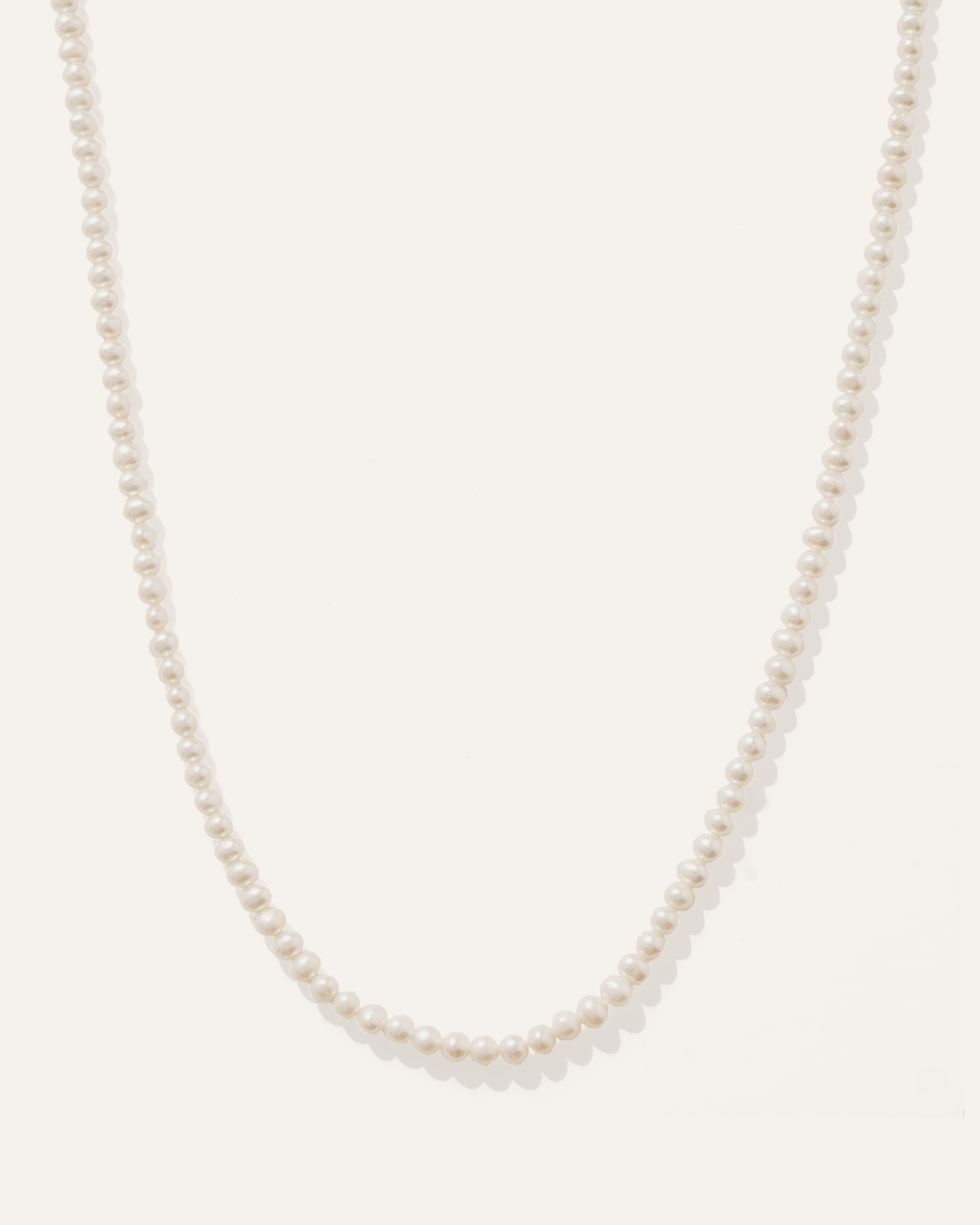 Quince Women's Classic Pearl Necklace In White