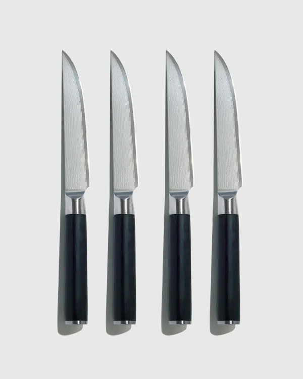 Essential Japanese Damascus Steel Steak Knife Set 