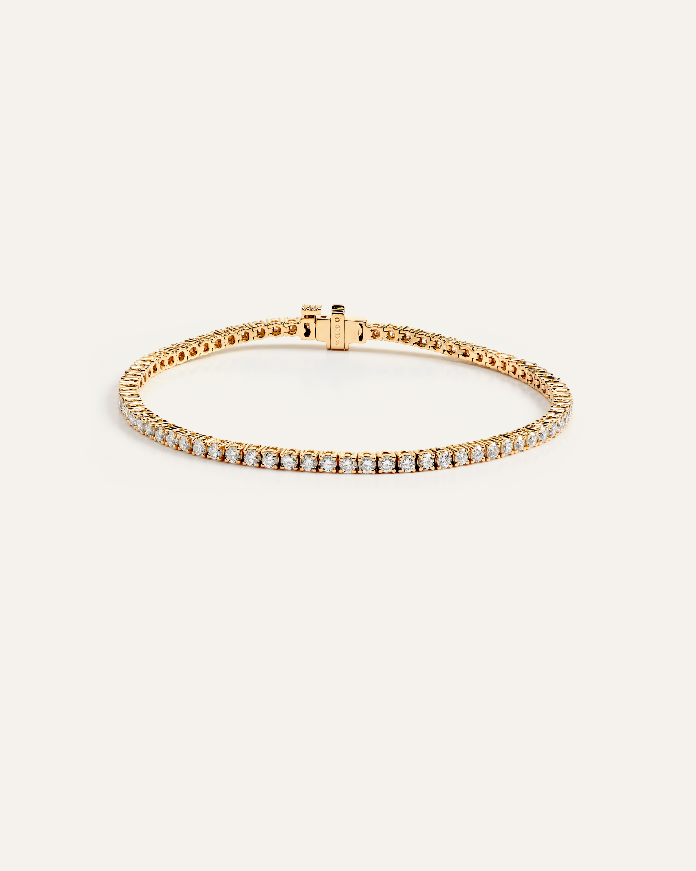 14K Gold Lab Grown Diamond Tennis Bracelet - 3ctw