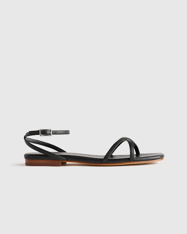 Italian Leather Ankle Strap Sandal