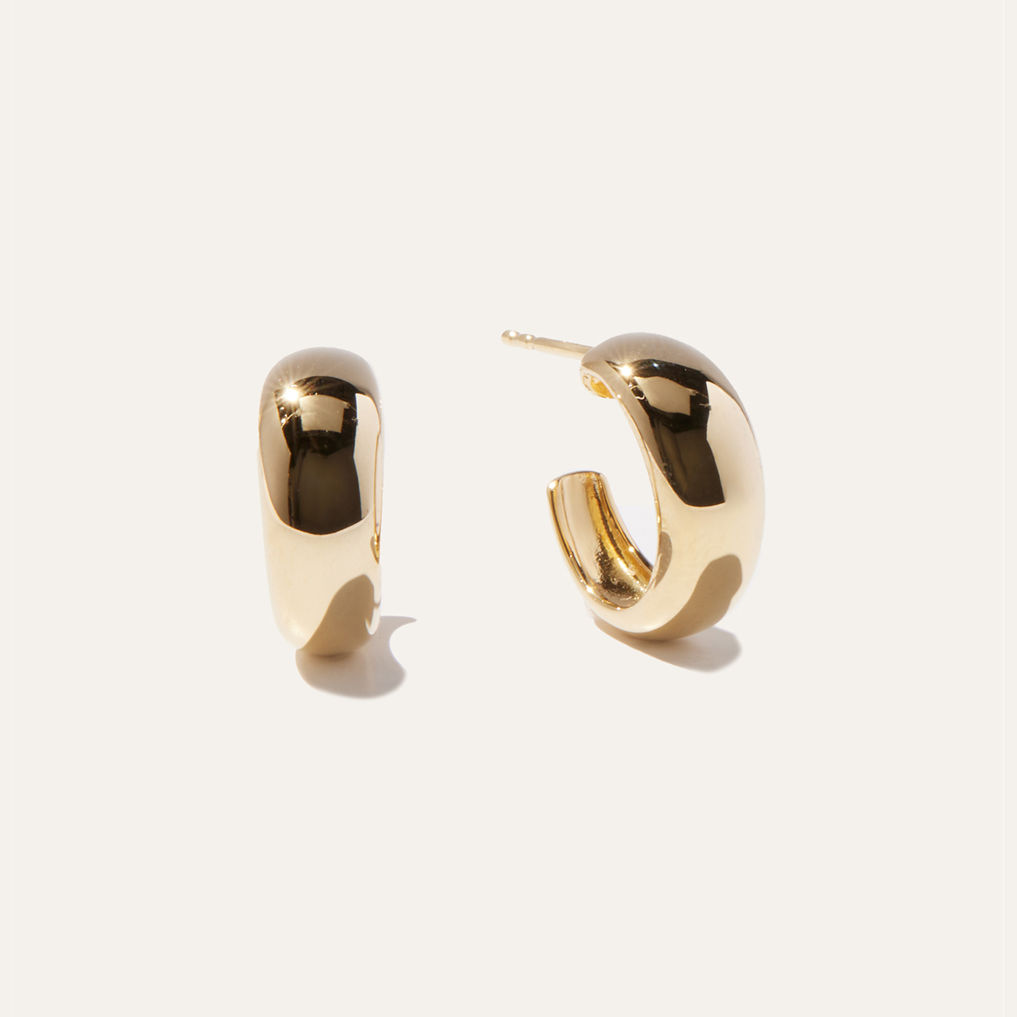 Quince Women's Chunky Hoop Earrings In Gold