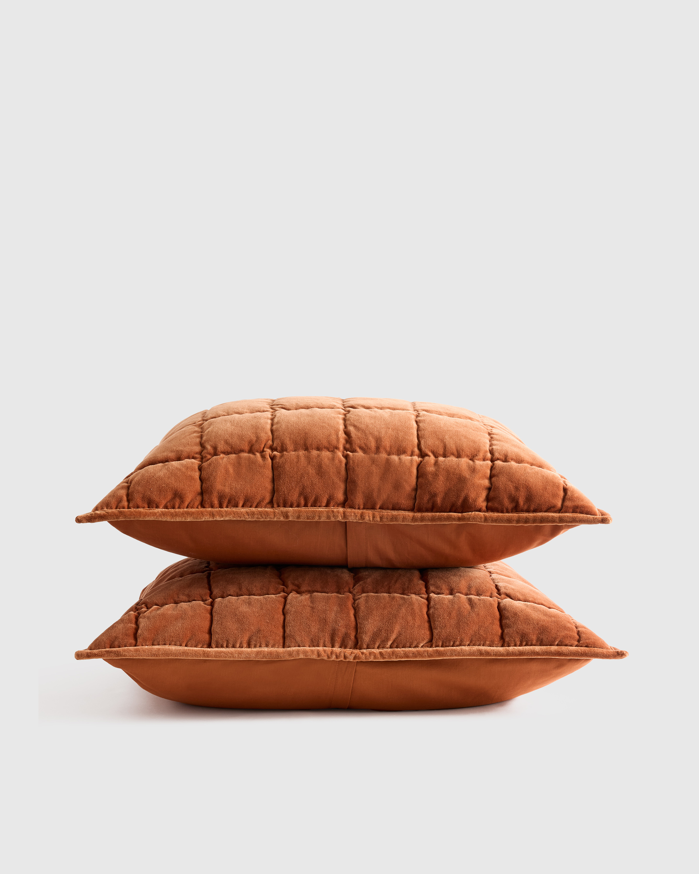Cotton Velvet Quilted Sham Set