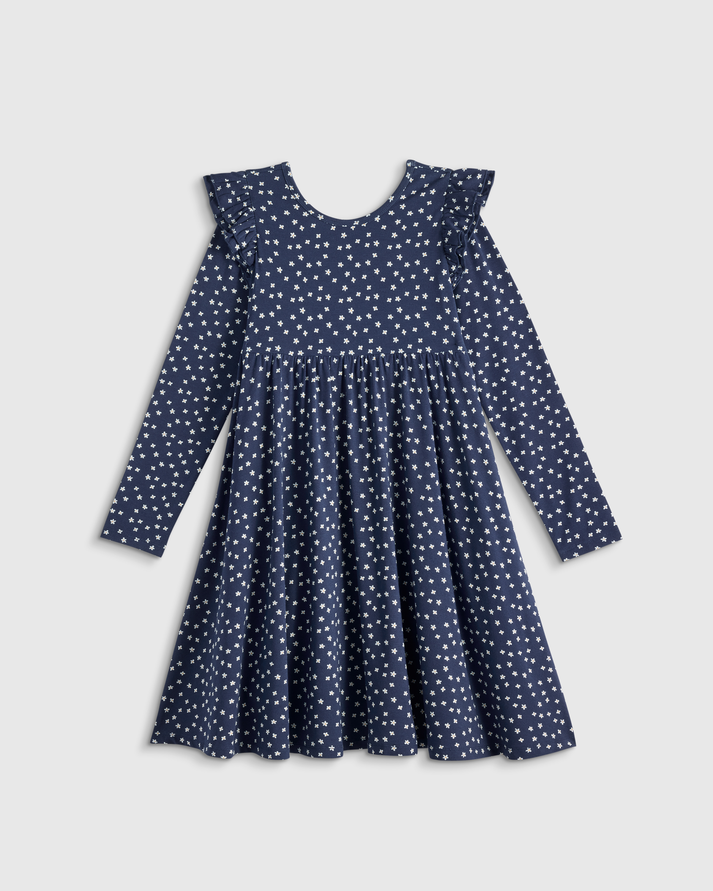 Bamboo Long Sleeve Flutter Twirl Dress - Kid