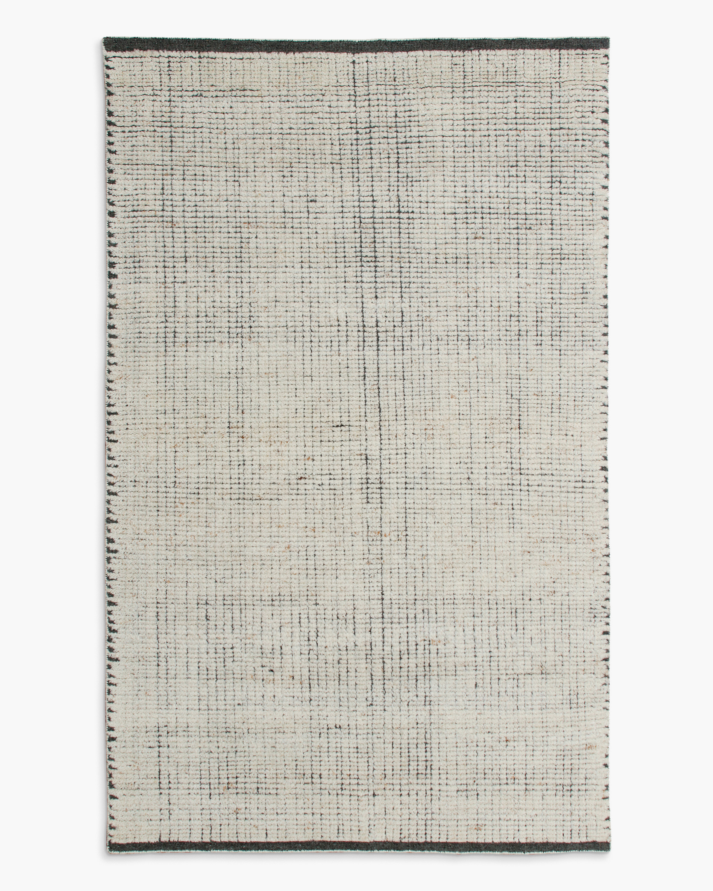 Quince Ares Hand-knotted Wool Rug In Ivory/charcoal
